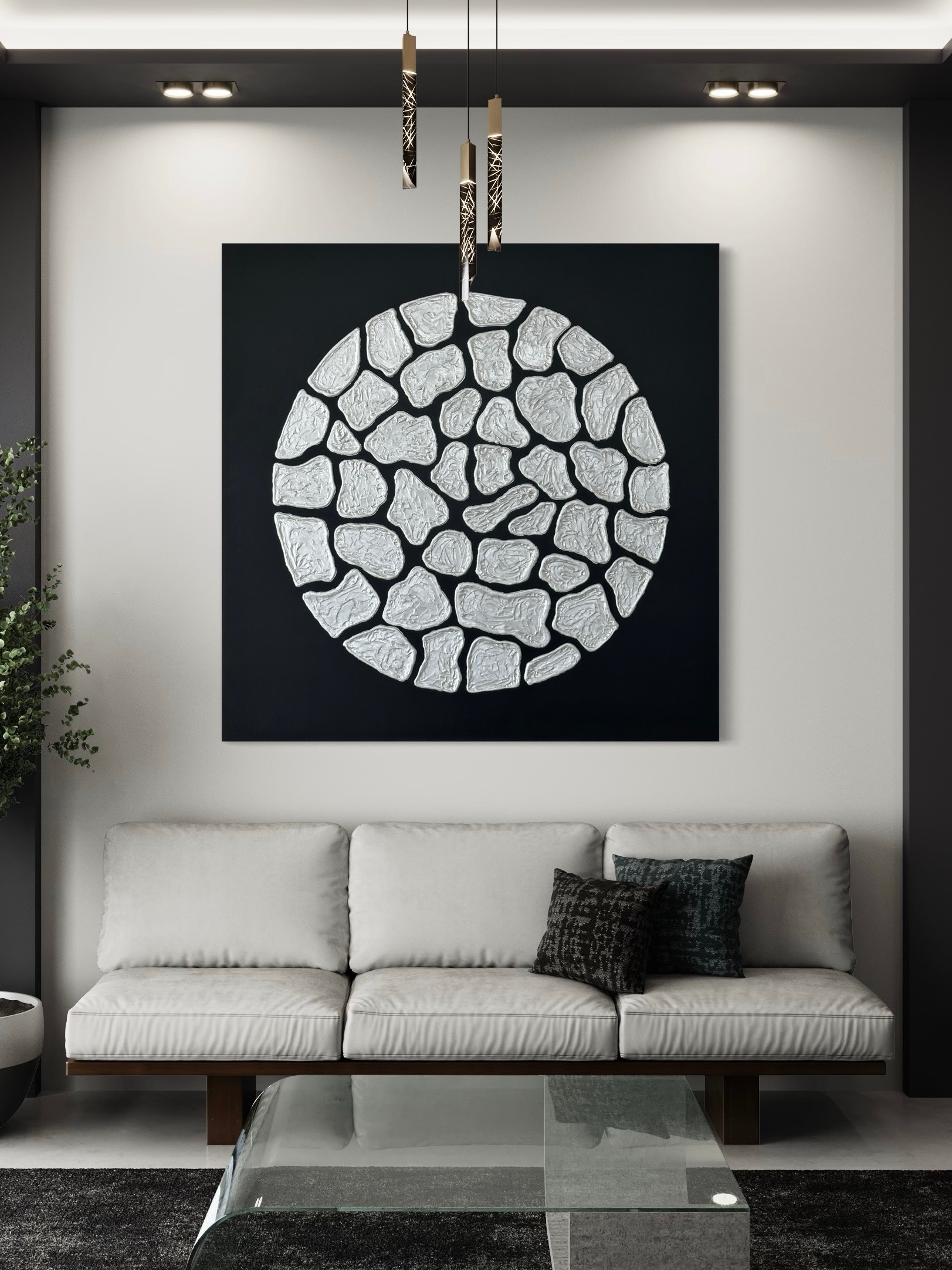 SILVER CIRCLE DOKULU TABLO