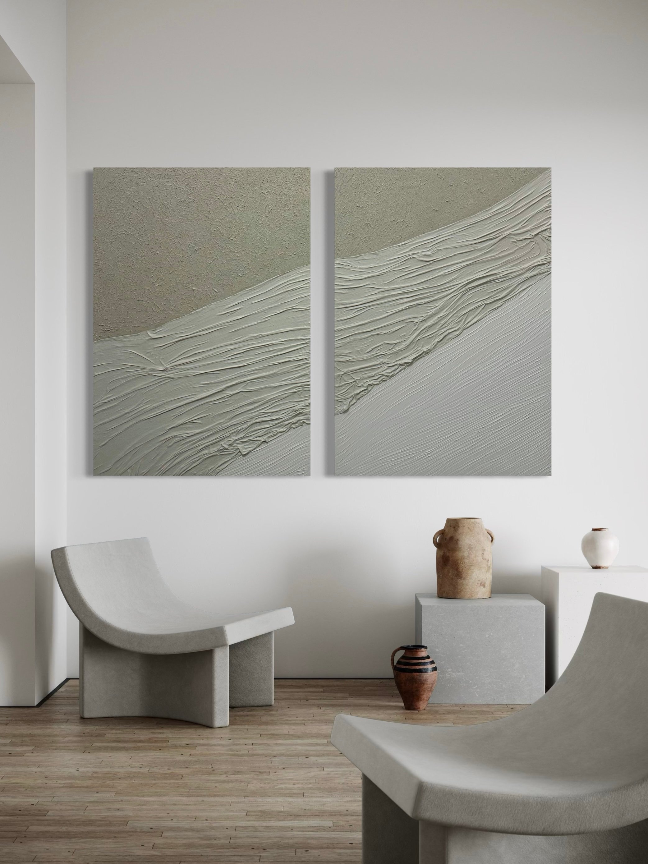TEXTURE OF NATURE 2'Lİ DOKULU TABLO