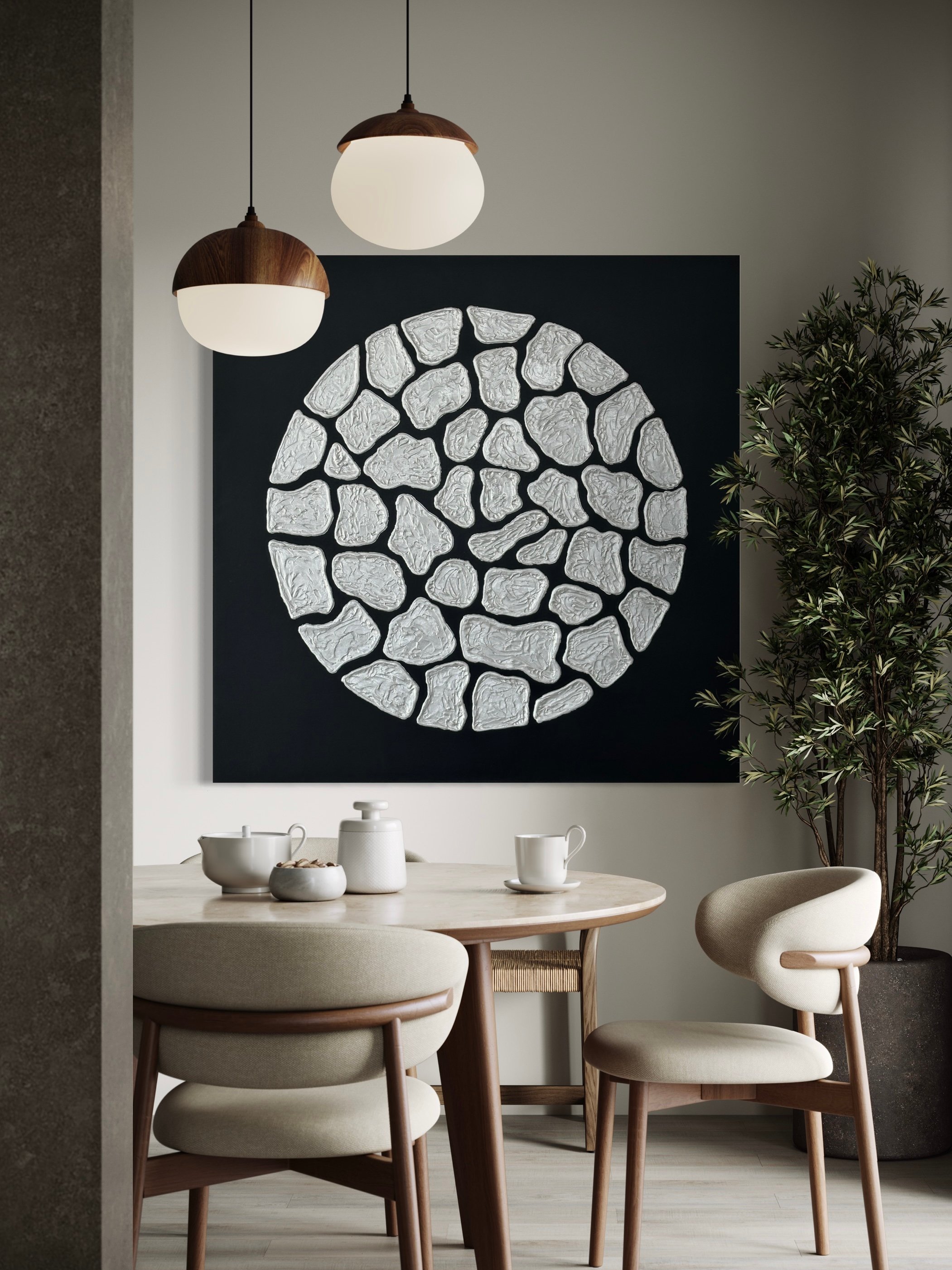 SILVER CIRCLE DOKULU TABLO