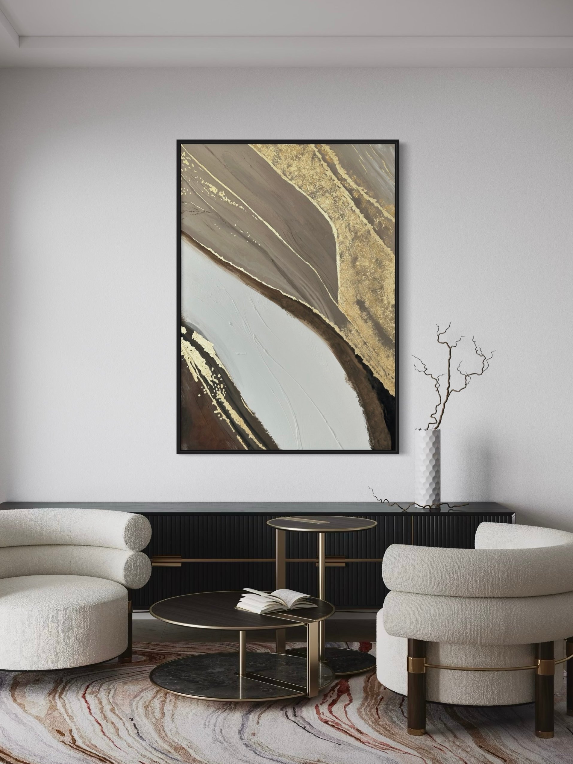 GOLDEN FLOW DOKULU TABLO