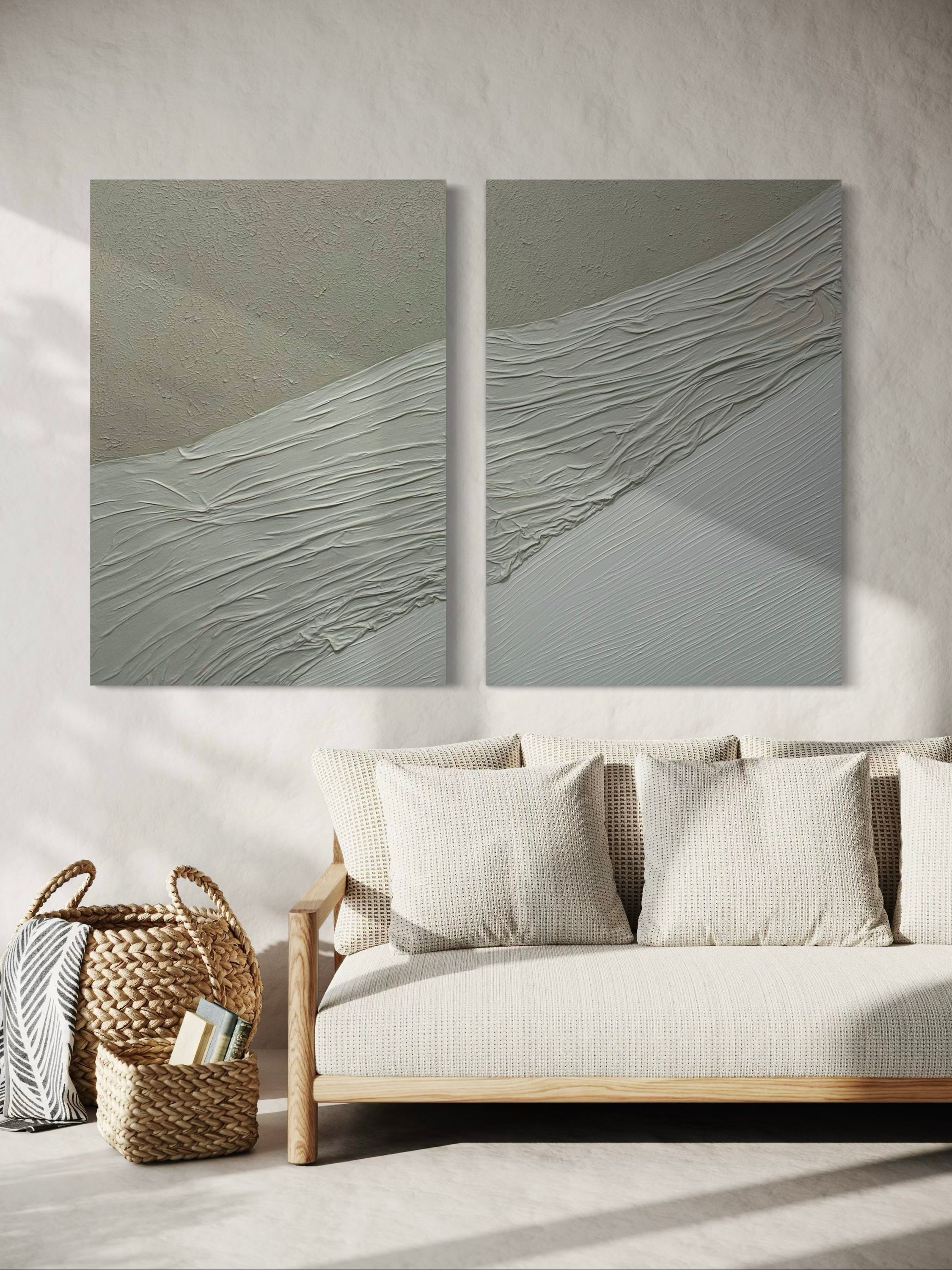 TEXTURE OF NATURE 2'Lİ DOKULU TABLO
