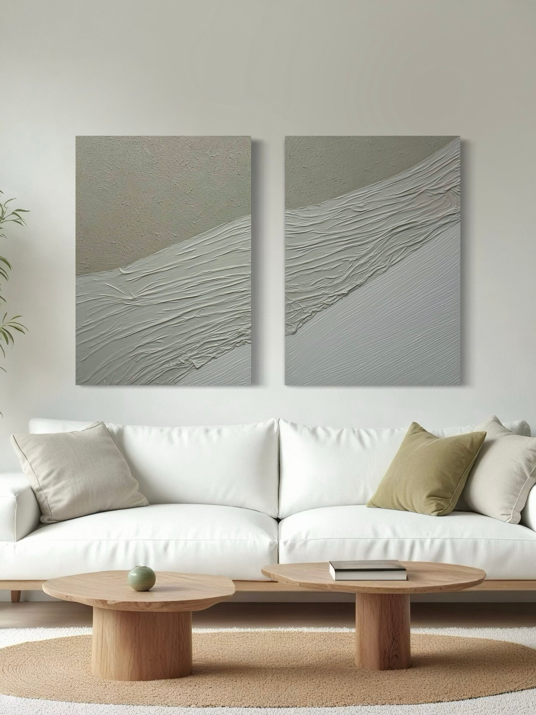 TEXTURE OF NATURE 2'Lİ DOKULU TABLO