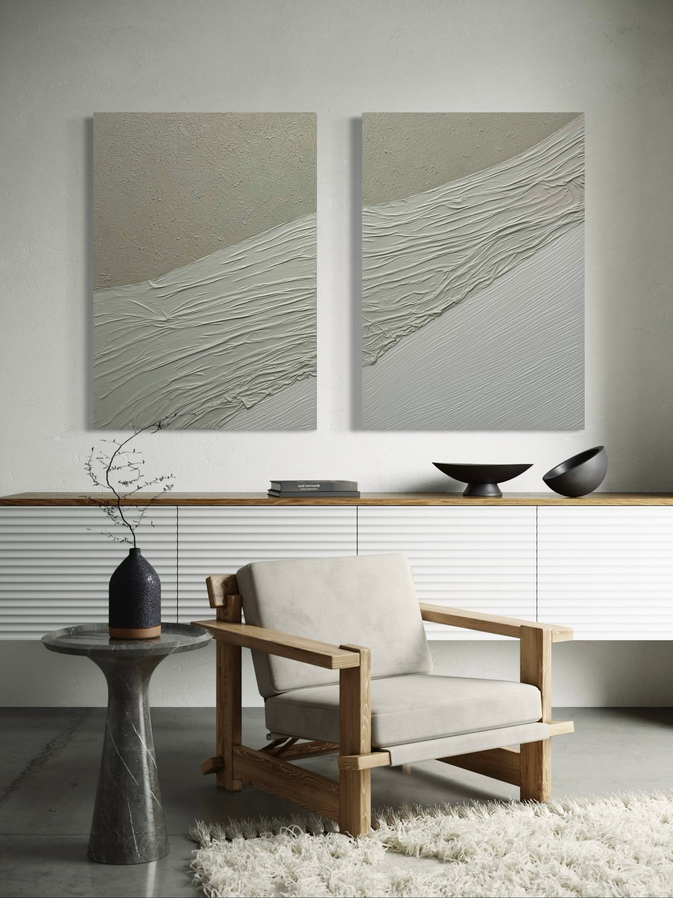 TEXTURE OF NATURE 2'Lİ DOKULU TABLO