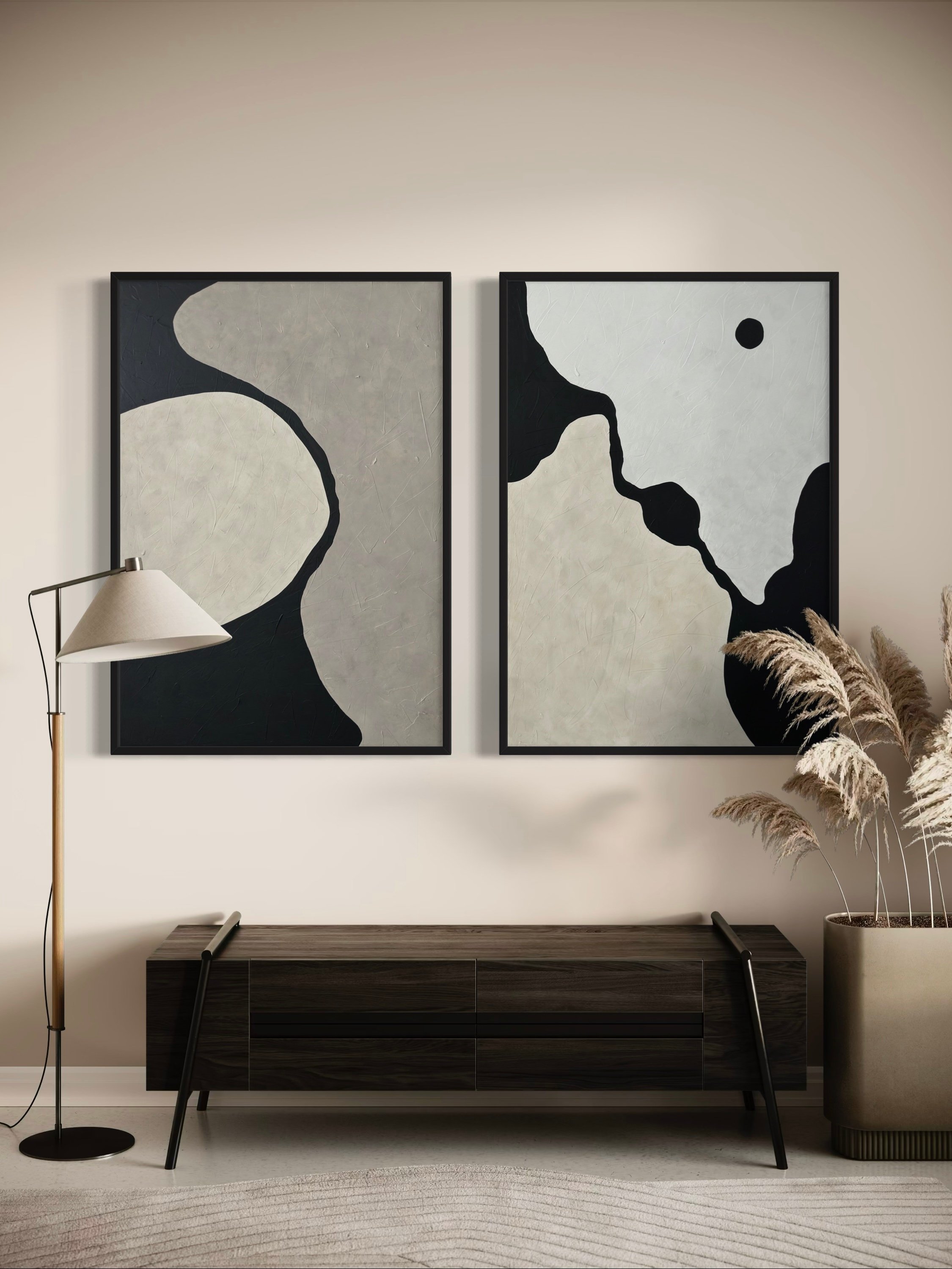 BALANCE OF CONTRASTS 2'Lİ DOKULU TABLO