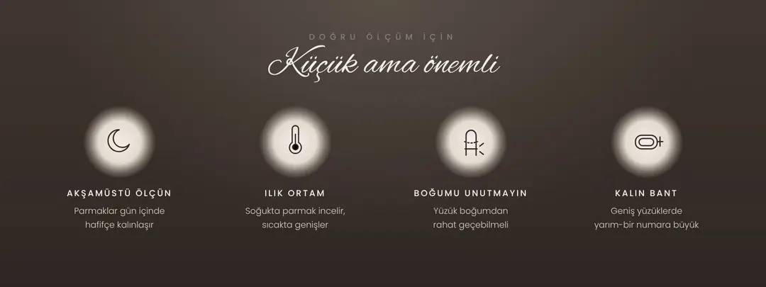 Doğru yüzük ölçüsü için ipuçları