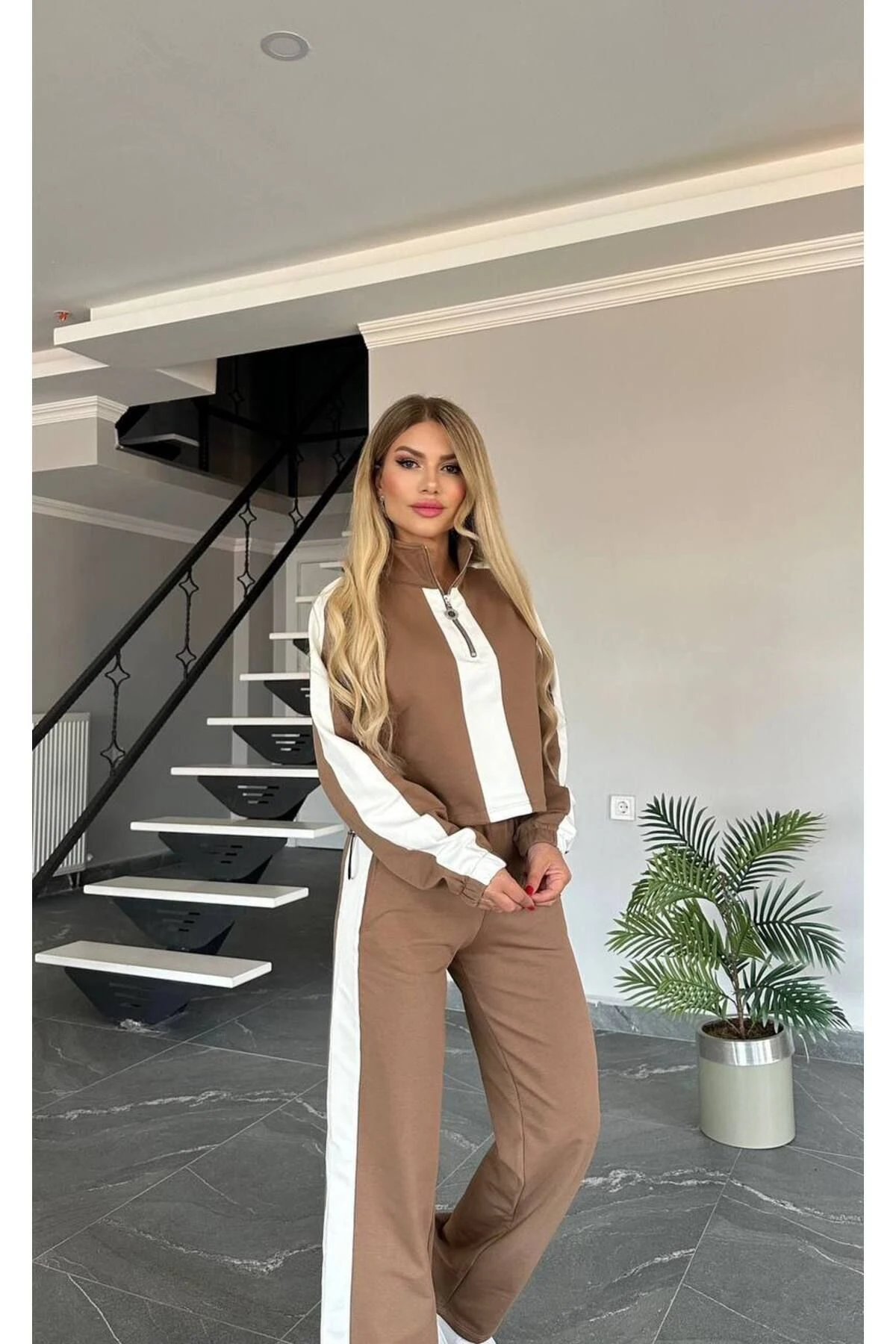 Kadın Bel Bant Detaylı Yüksek Bel Esnek Üst Kısım Göbek Açık Kapalı Yanlardan Ayarlana bilen 2 İplik