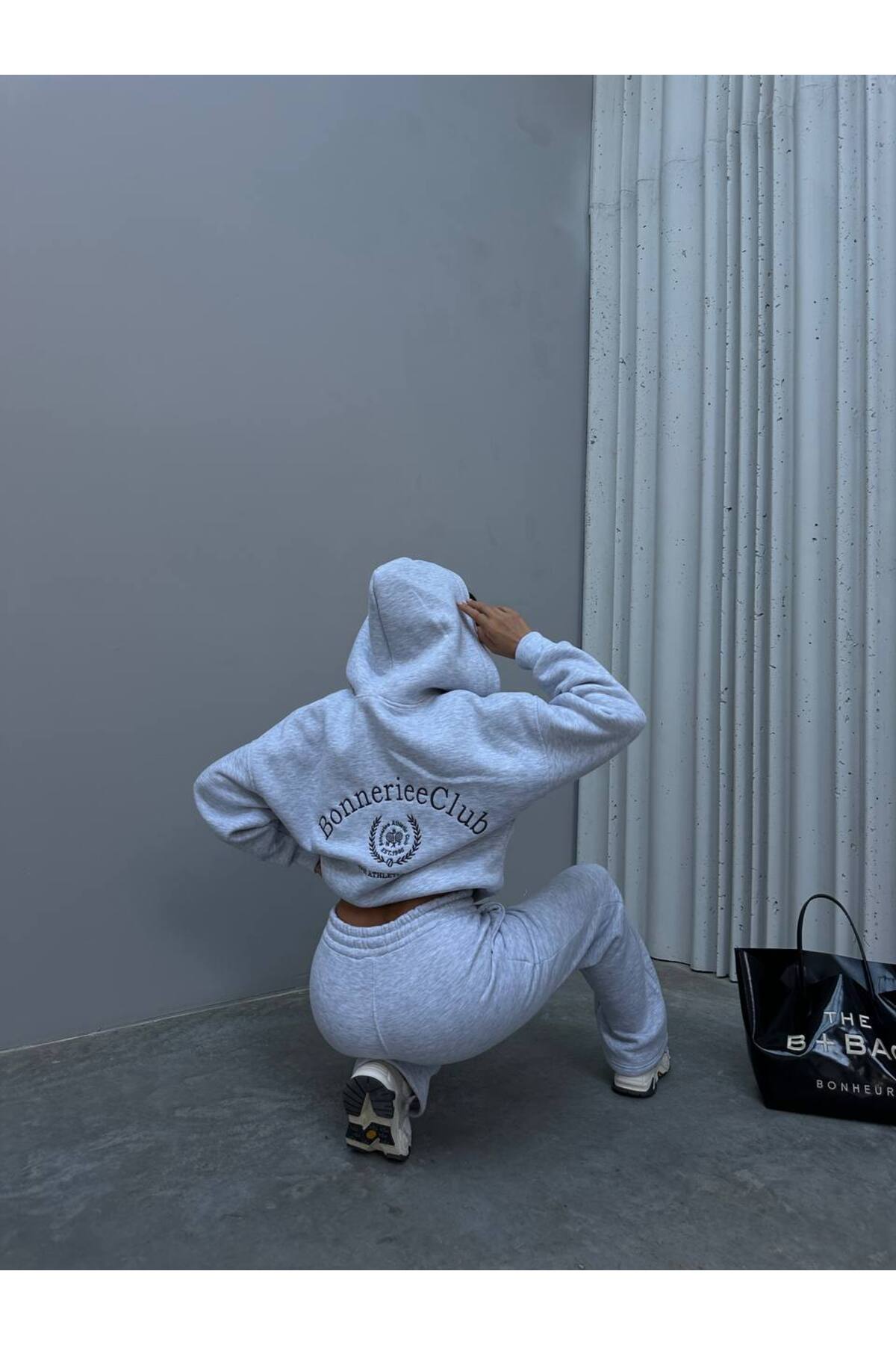 Kadın Kaliteli Lüks Giyim 3 İplik Şardonlu Nakış Detay Alt Üst Takım