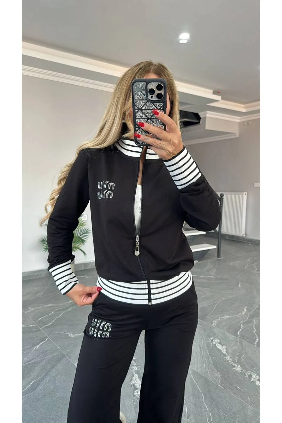 Kadın Yüksek Kalite Geniş Askılı crop 3 LÜ Takım