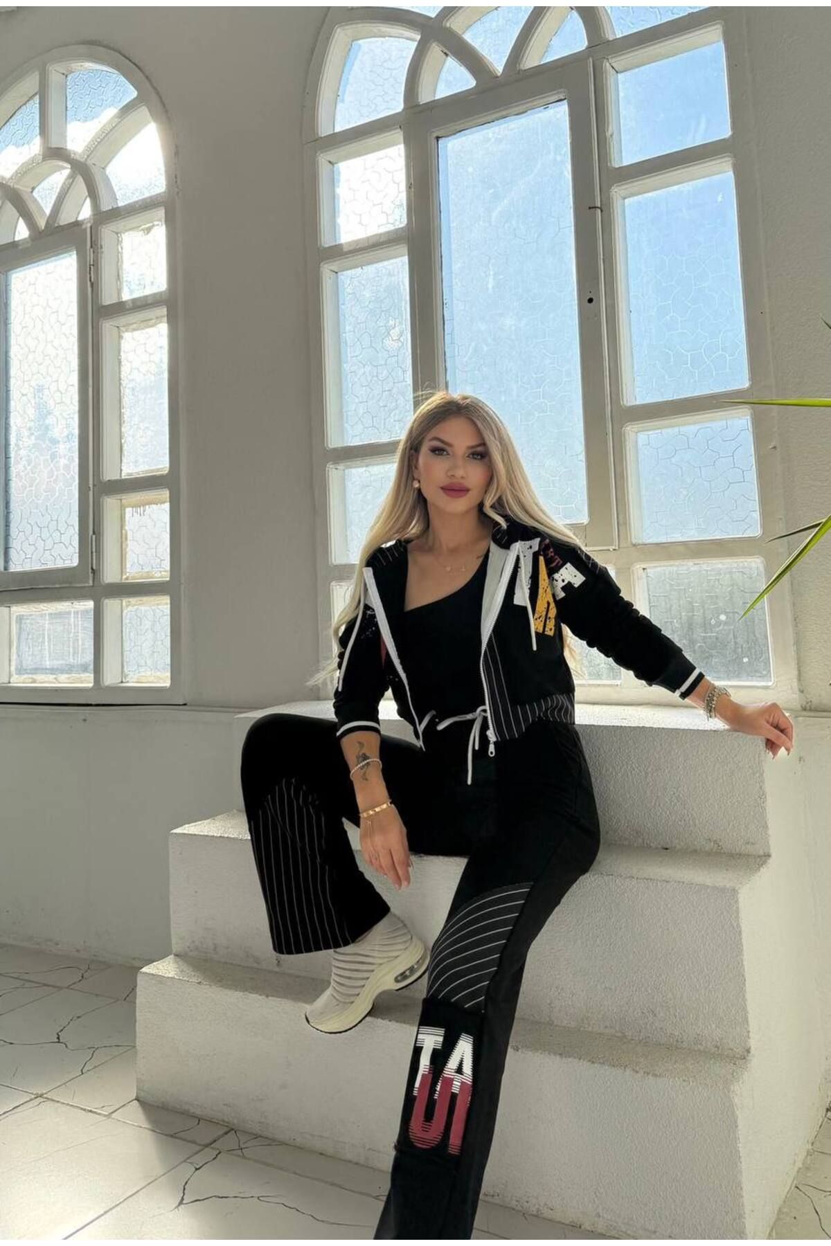 Kadın Yüksek Kalite Esnek Likralı 3 İplik Şardonsuz Alt Üst Takım