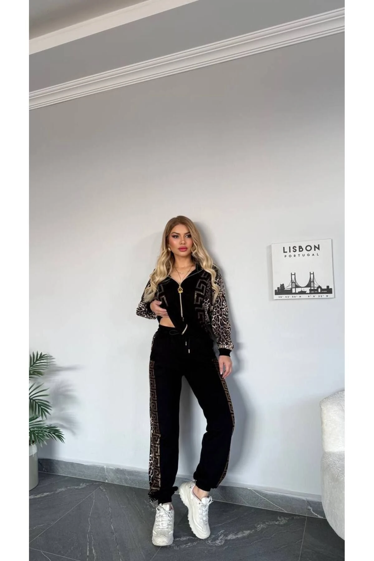 Kadın Yeni Sezon 2 İplik Compakt Kumaş Yüksek Kalite Bel Lastikli Takım