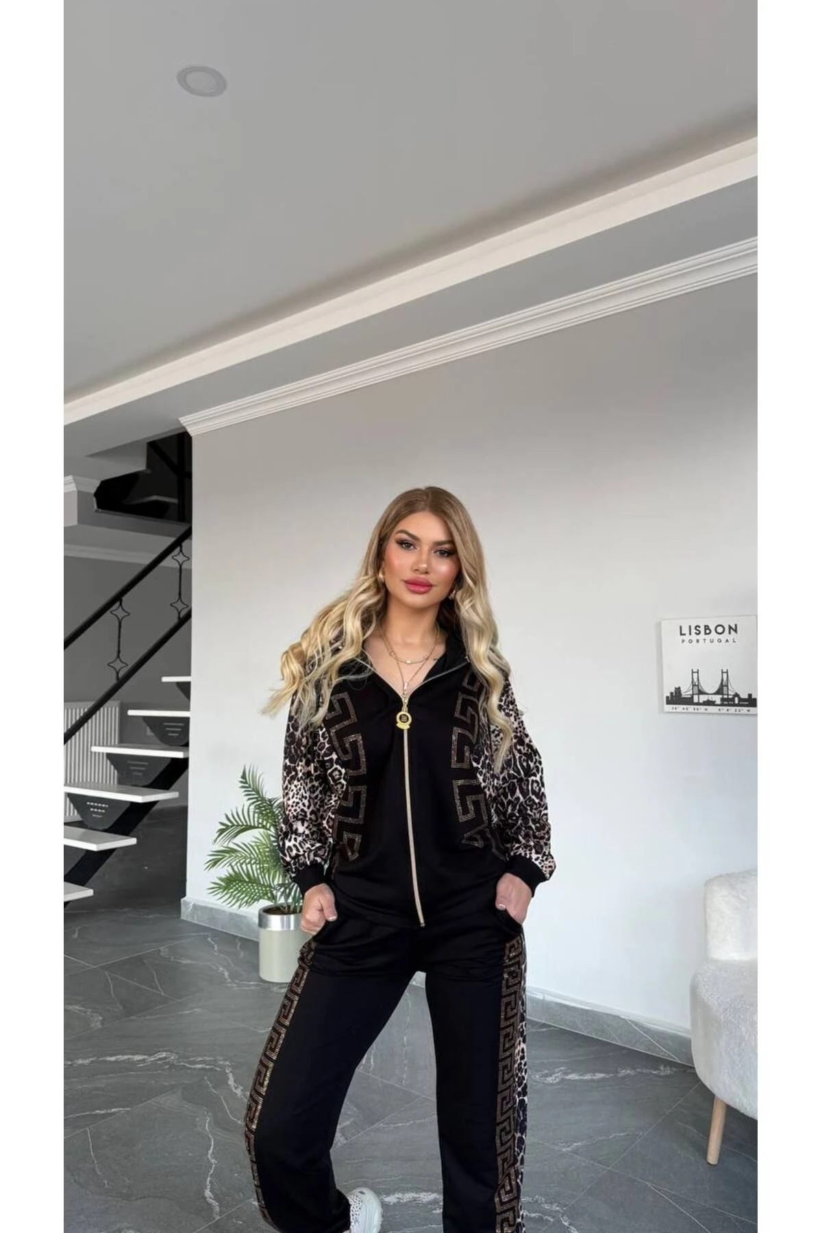 Kadın Yeni Sezon 2 İplik Compakt Kumaş Yüksek Kalite Bel Lastikli Takım