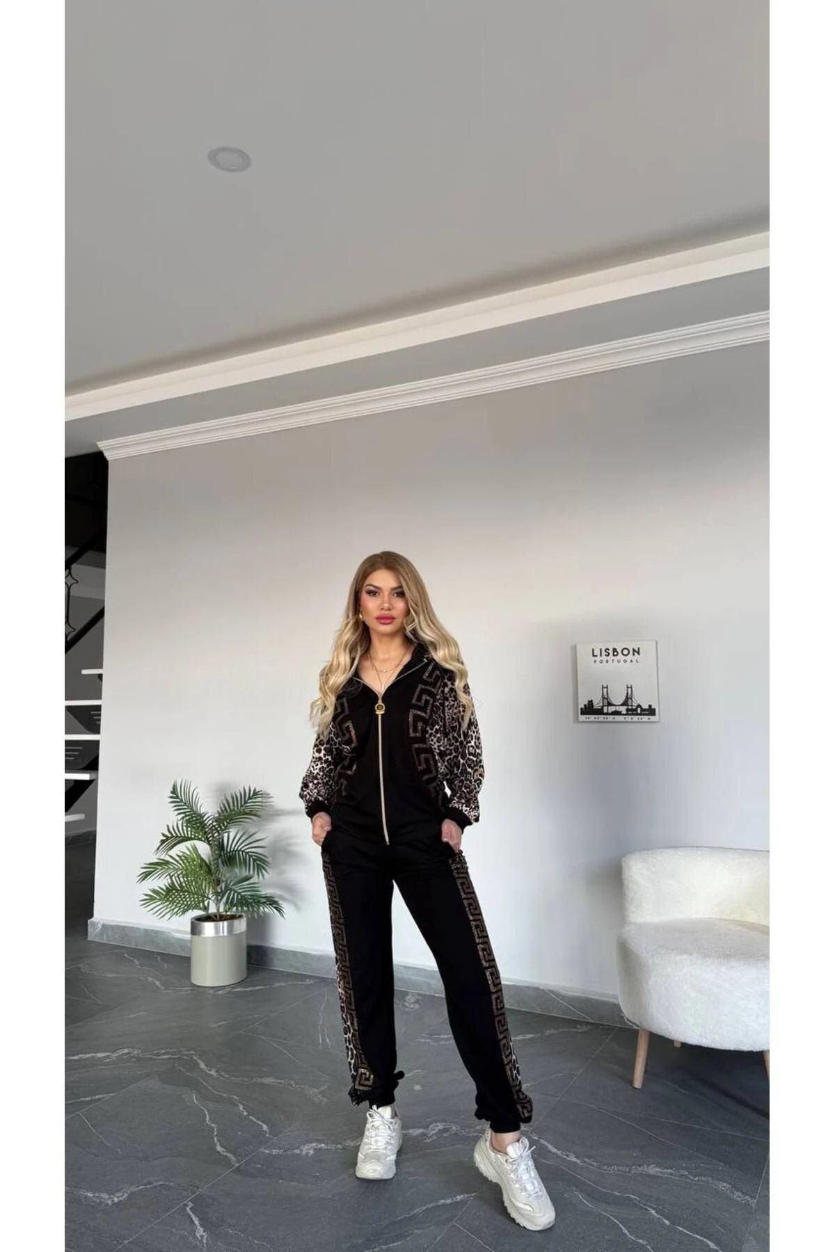 Kadın Yeni Sezon 2 İplik Compakt Kumaş Yüksek Kalite Bel Lastikli Takım