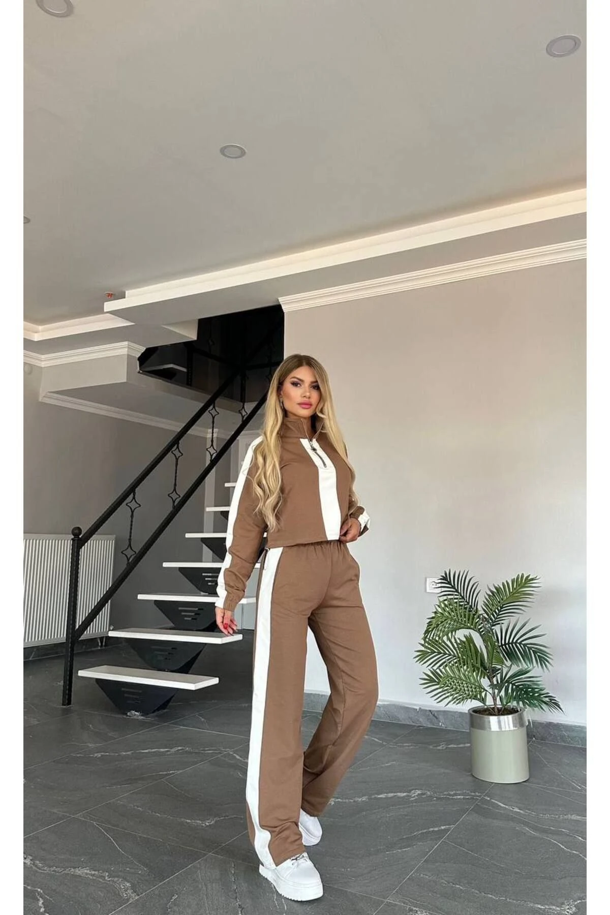 Kadın Bel Bant Detaylı Yüksek Bel Esnek Üst Kısım Göbek Açık Kapalı Yanlardan Ayarlana bilen 2 İplik