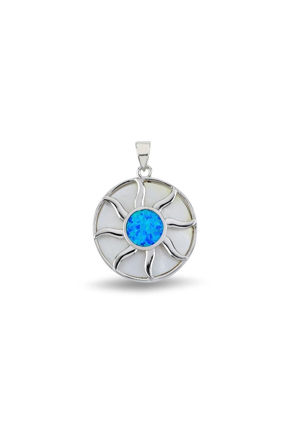 Opal blue necklace end 0219