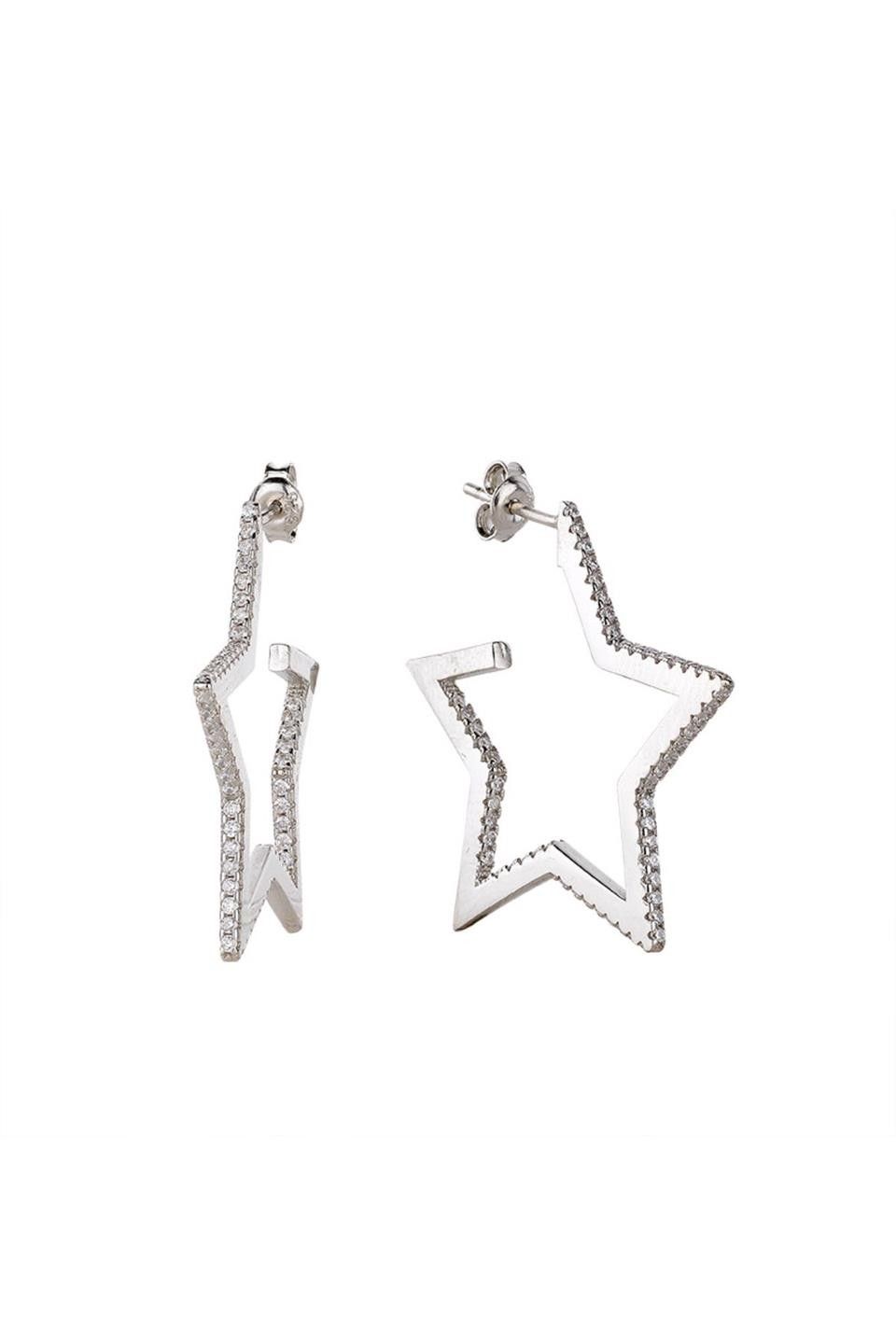Zircon Big Star Earrings