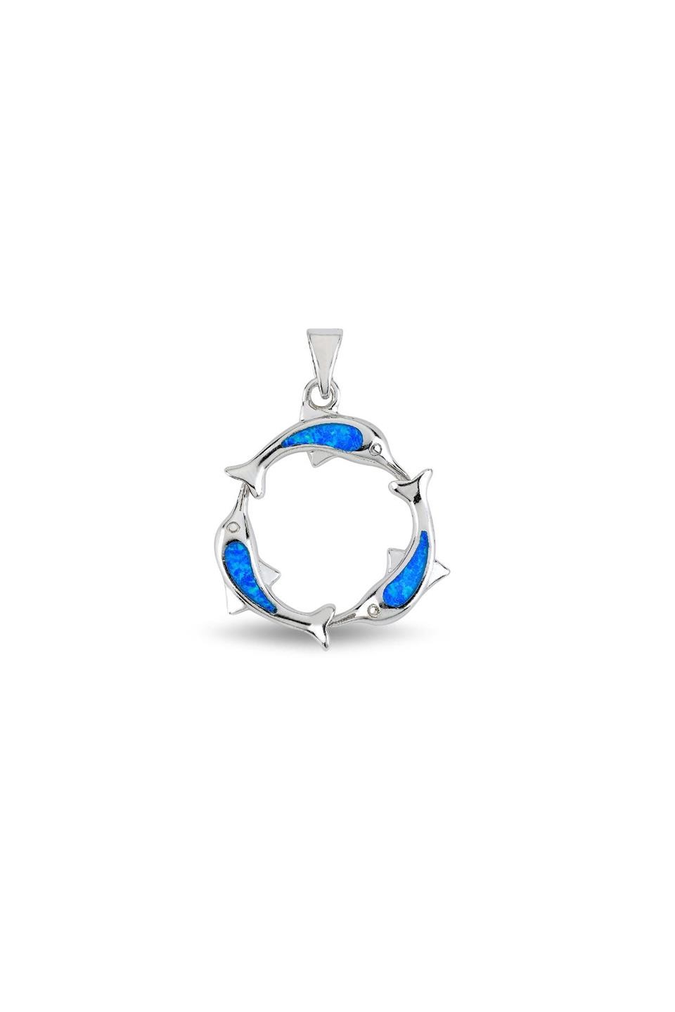 Opal blue necklace end 0224