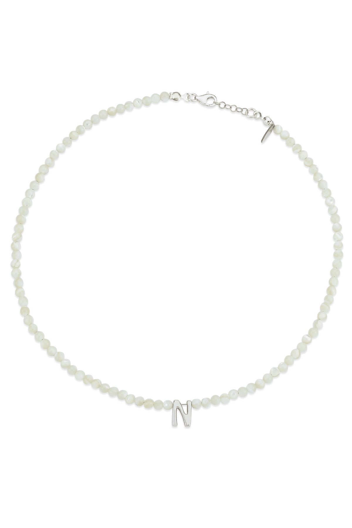 Sedef Letter Necklace - Silver