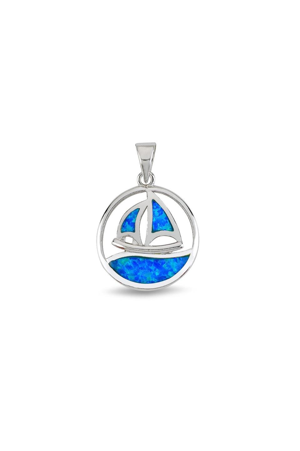 Opal blue necklace end 0220