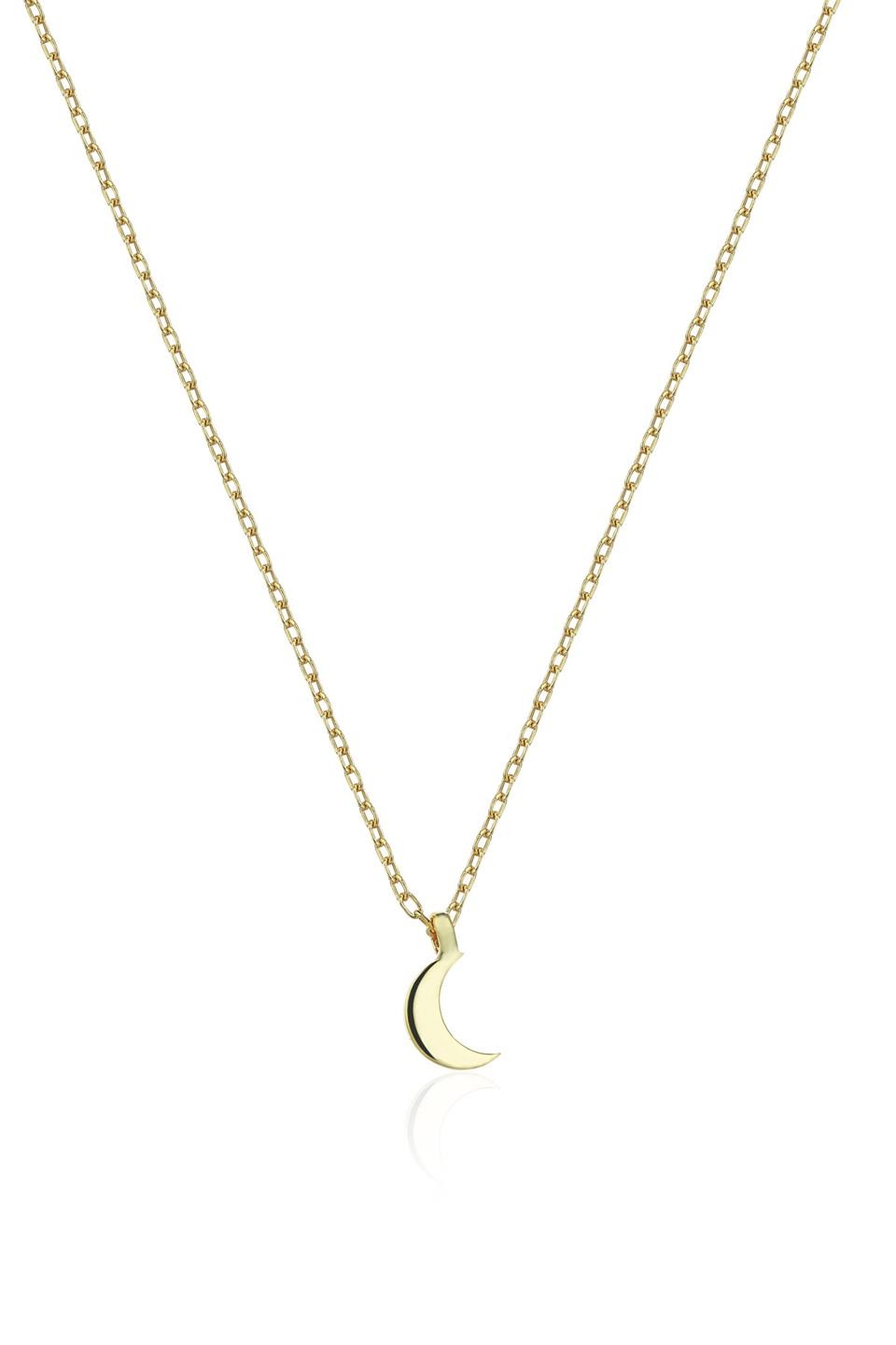 925 sterling silver necklace with crescent