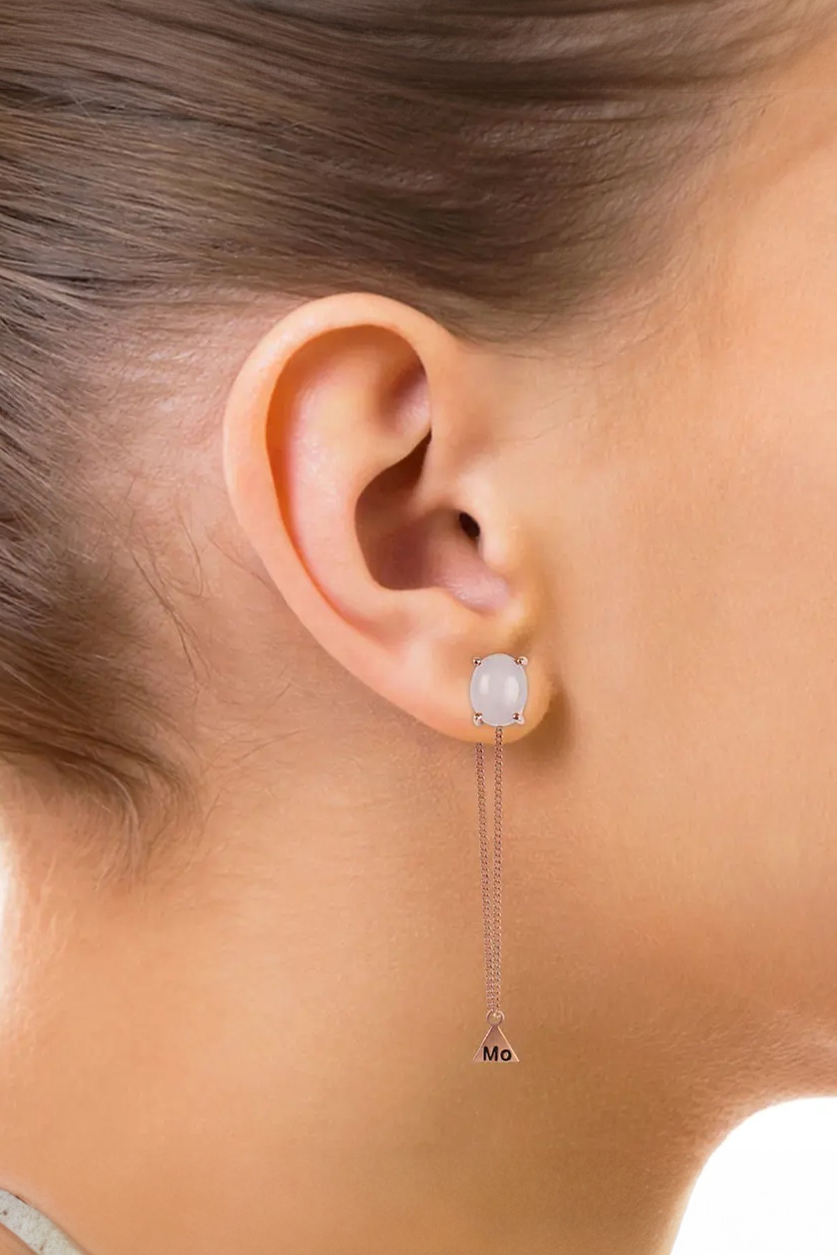 Fancy Libra earrings - Rose Silver