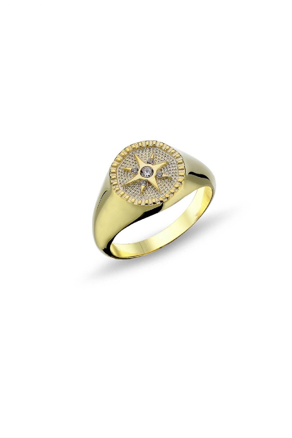 Gold plated sparrow ring