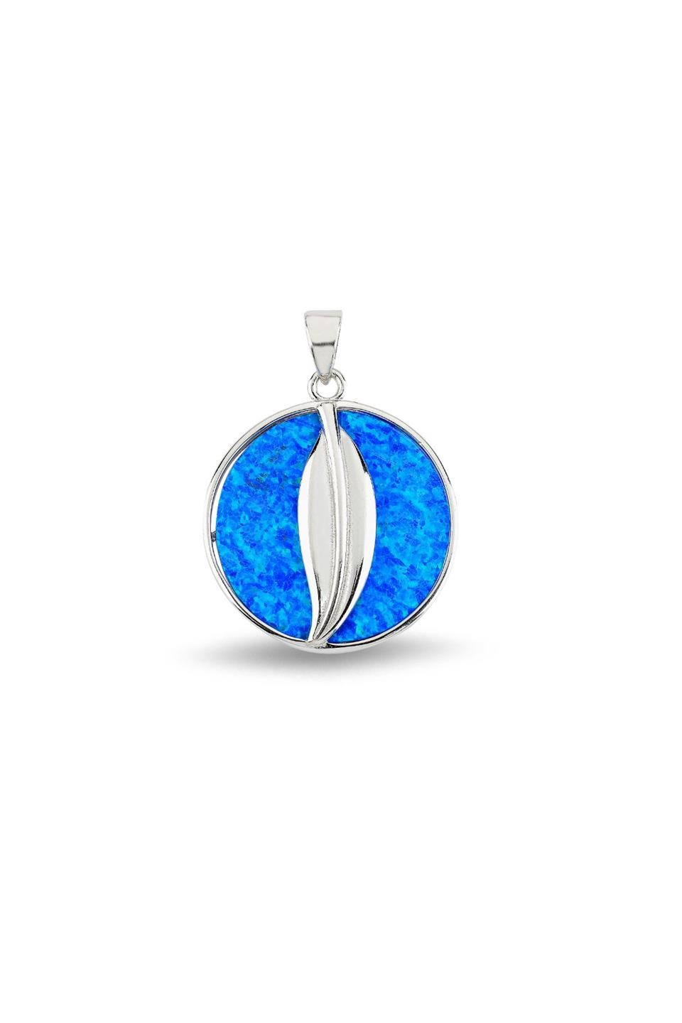Opal blue necklace end 0216