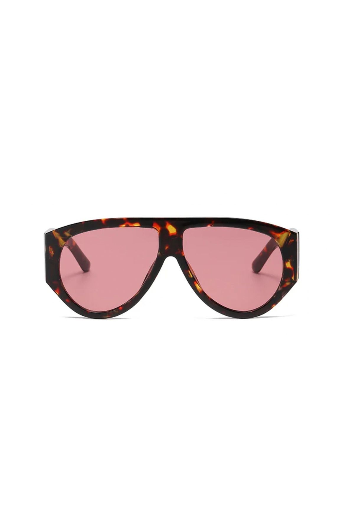 Pembe Cam Rude Vintage & Retro Güneş Gözlüğü