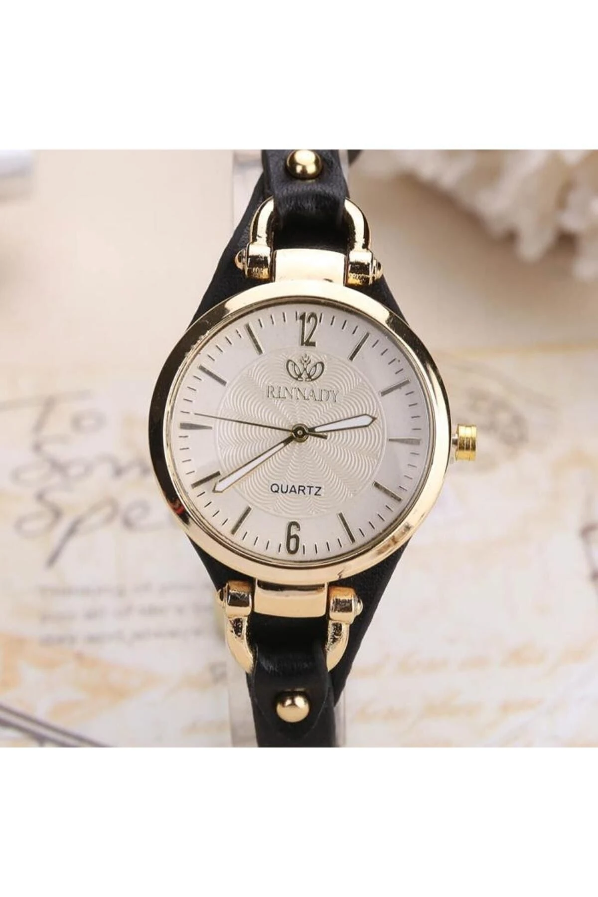 Gyrox Beyaz Yuvarlak Vintage & Retro Saat