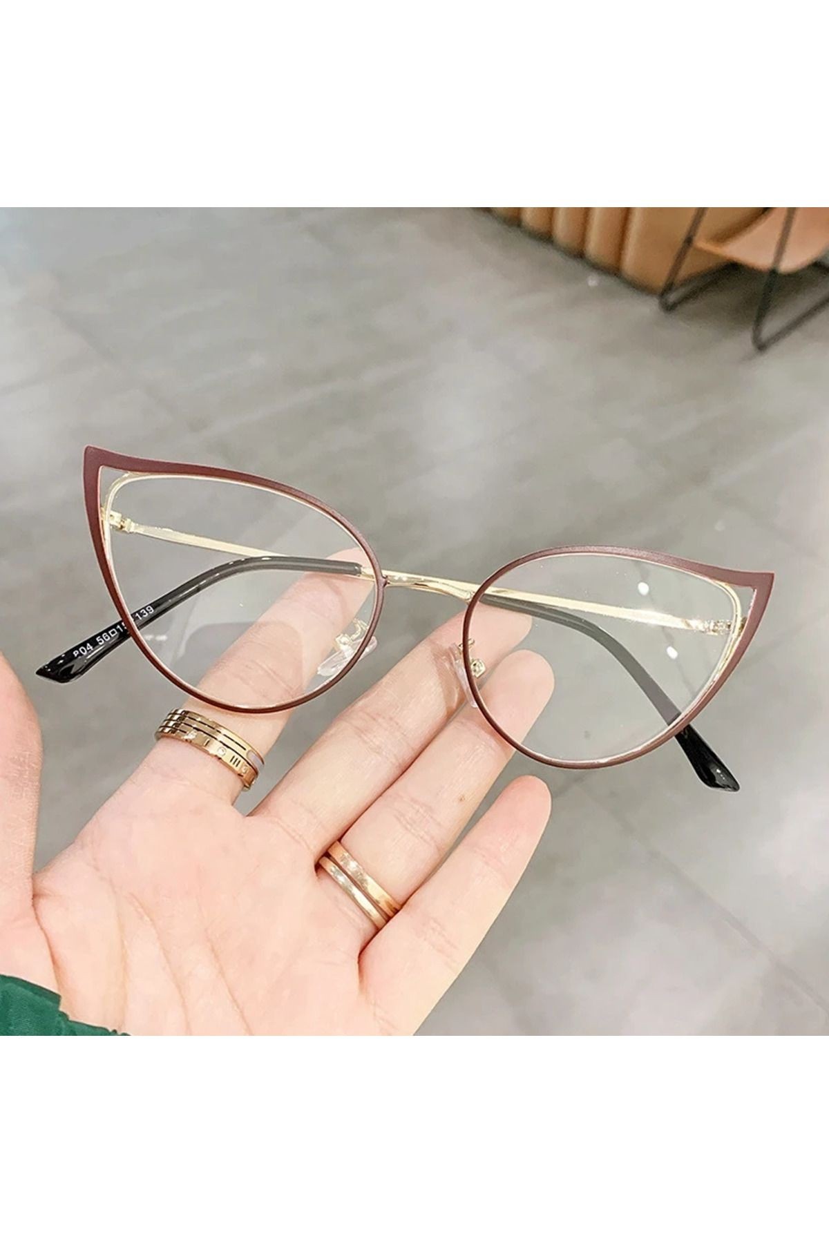 Yezella Kahverengi Vintage & Retro Gözlüğü