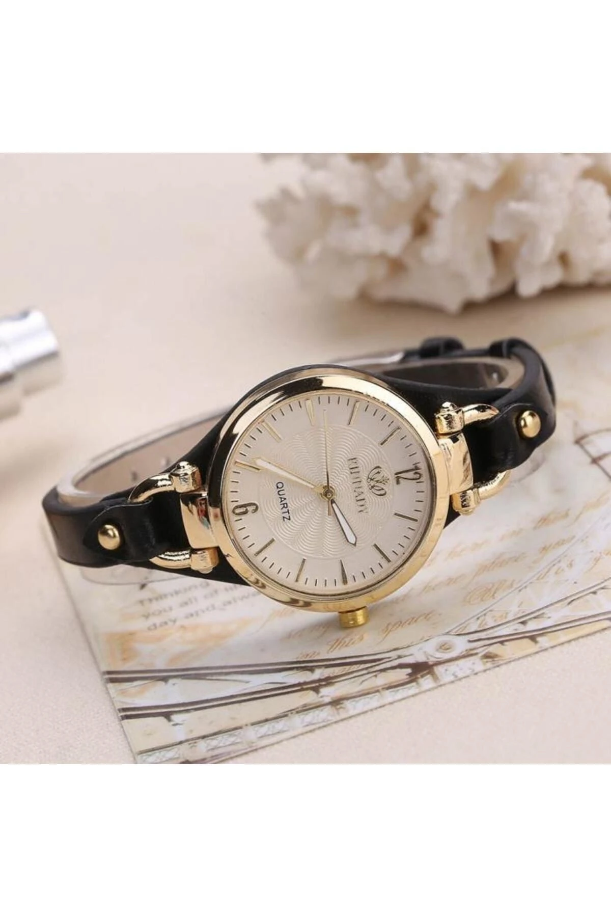 Gyrox Beyaz Yuvarlak Vintage & Retro Saat