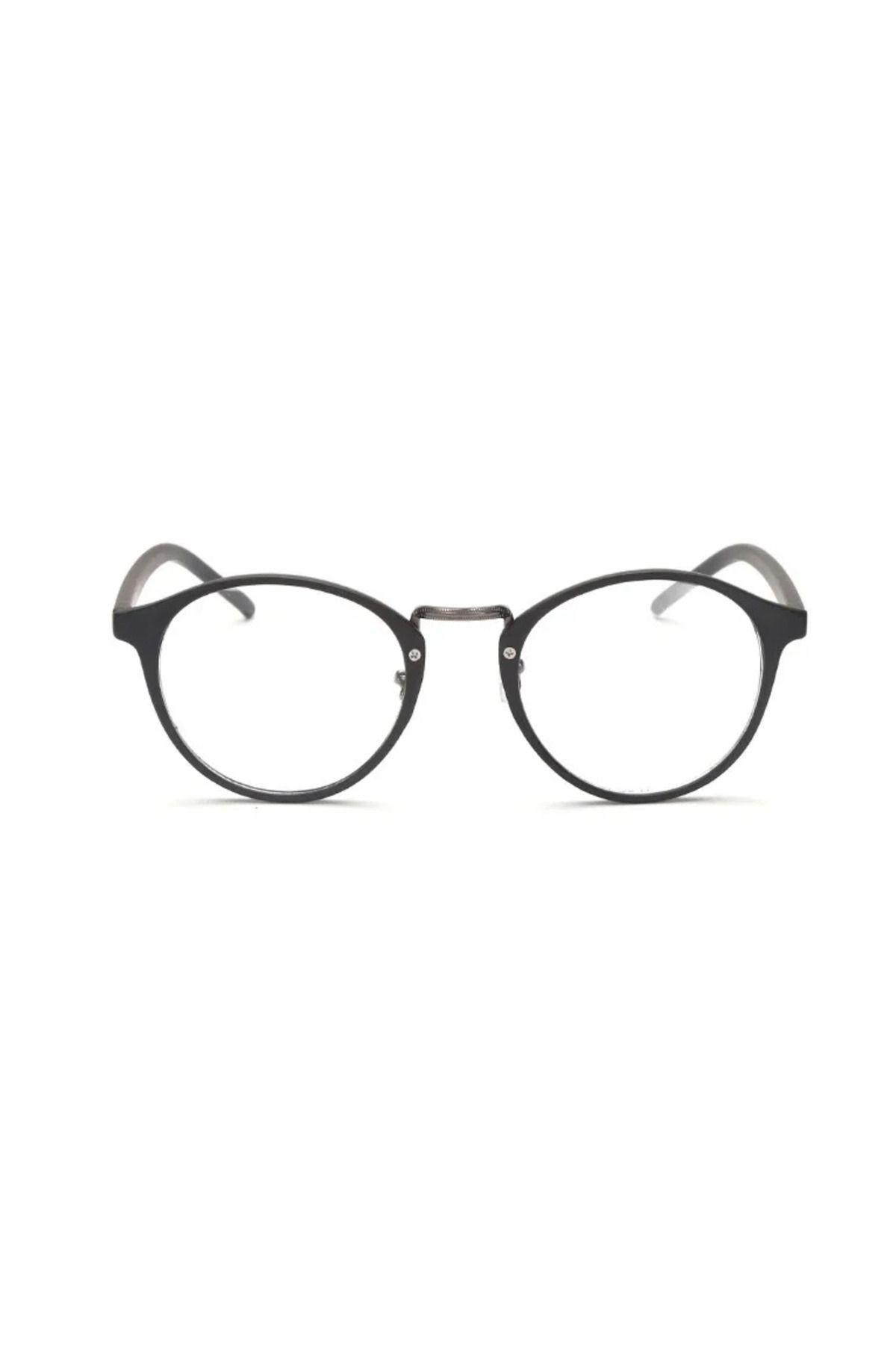 Timora Siyah Çerçeve Vintage & Retro Unisex Gözlük