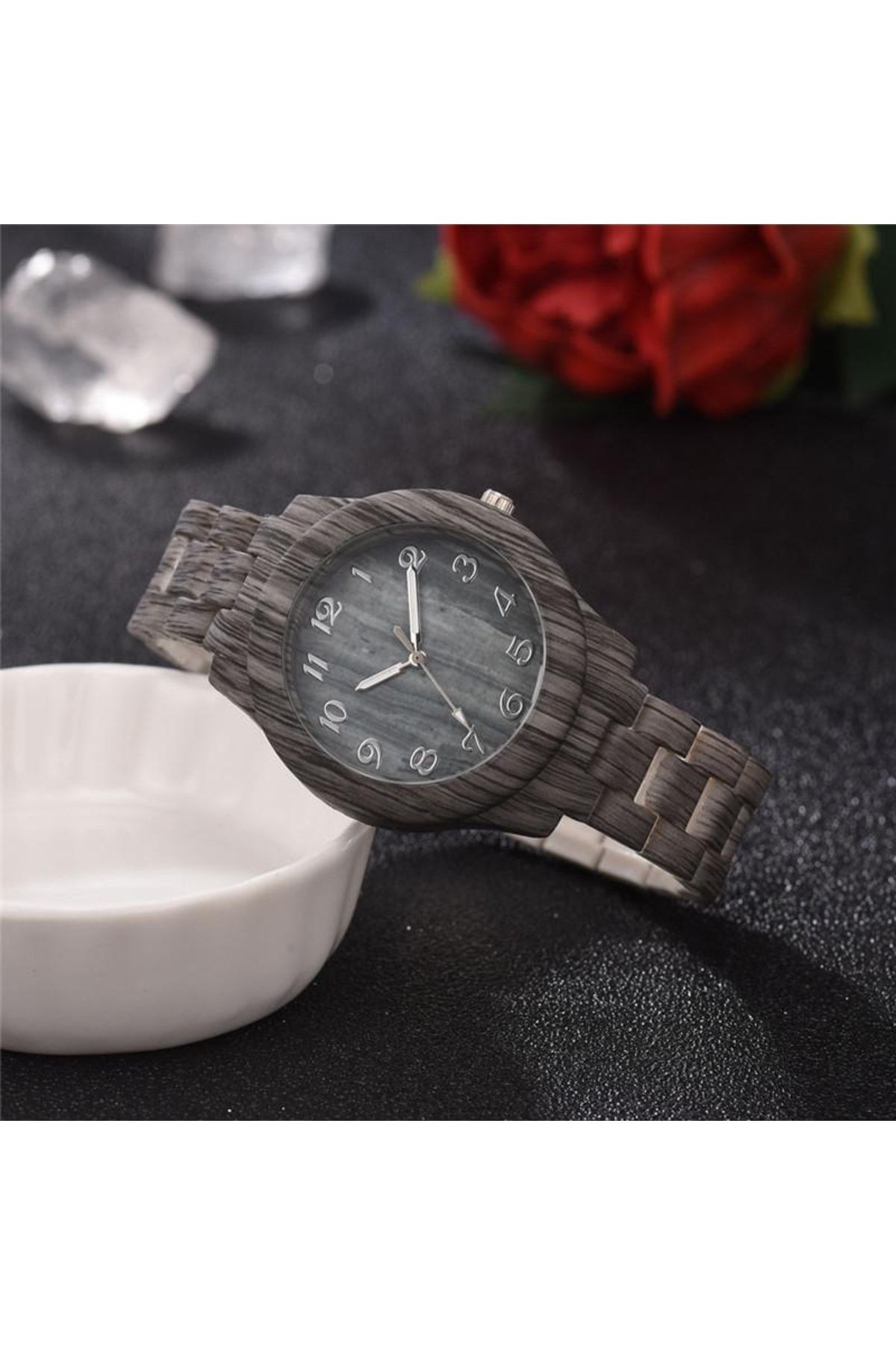 Siyah Ahşap Vintage&retro Saat