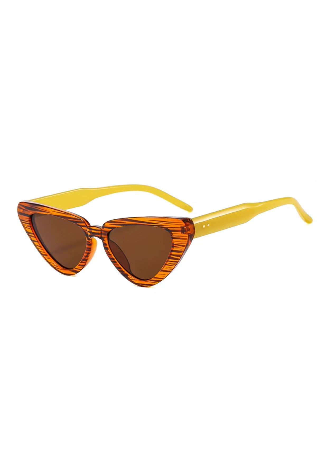Zorath Kahverengi Vintage & Retro Unisex Kedi Güneş Gözlüğü