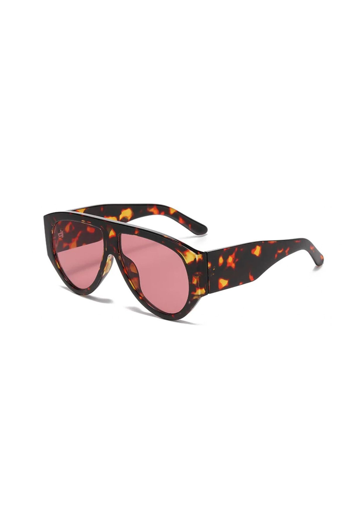 Pembe Cam Rude Vintage & Retro Güneş Gözlüğü