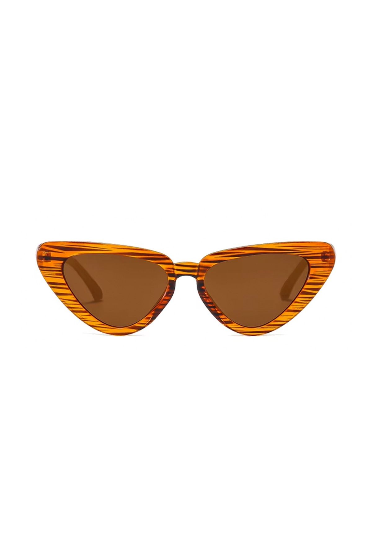 Zorath Kahverengi Vintage & Retro Unisex Kedi Güneş Gözlüğü