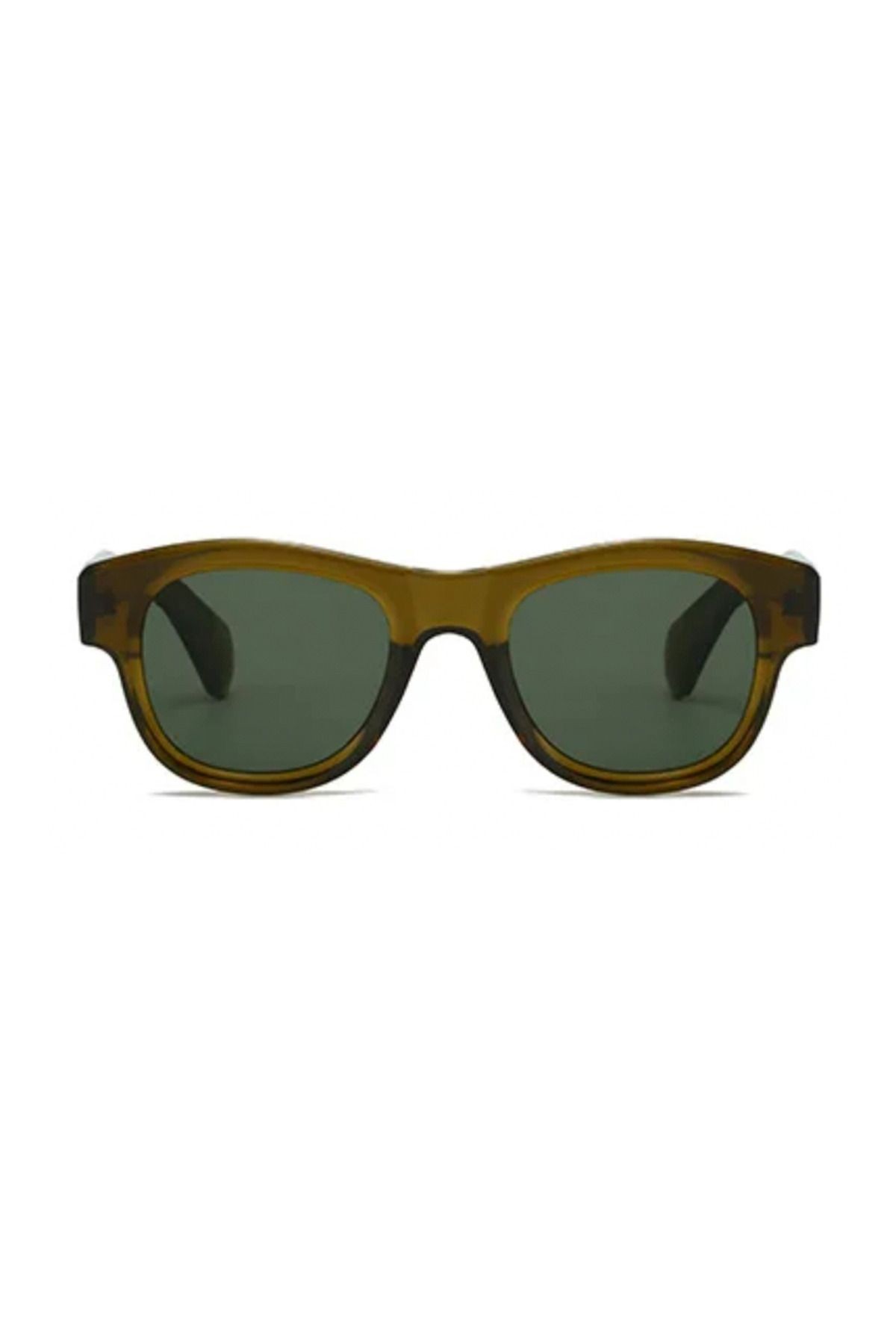 Zileya Haki Renk Vintage & Retro Unisex Güneş Gözlüğü