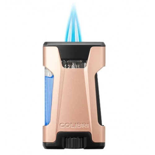 COLIBRI REBEL ÇİFT ALEVLİ ROSE GOLD PURO ÇAKMAĞI