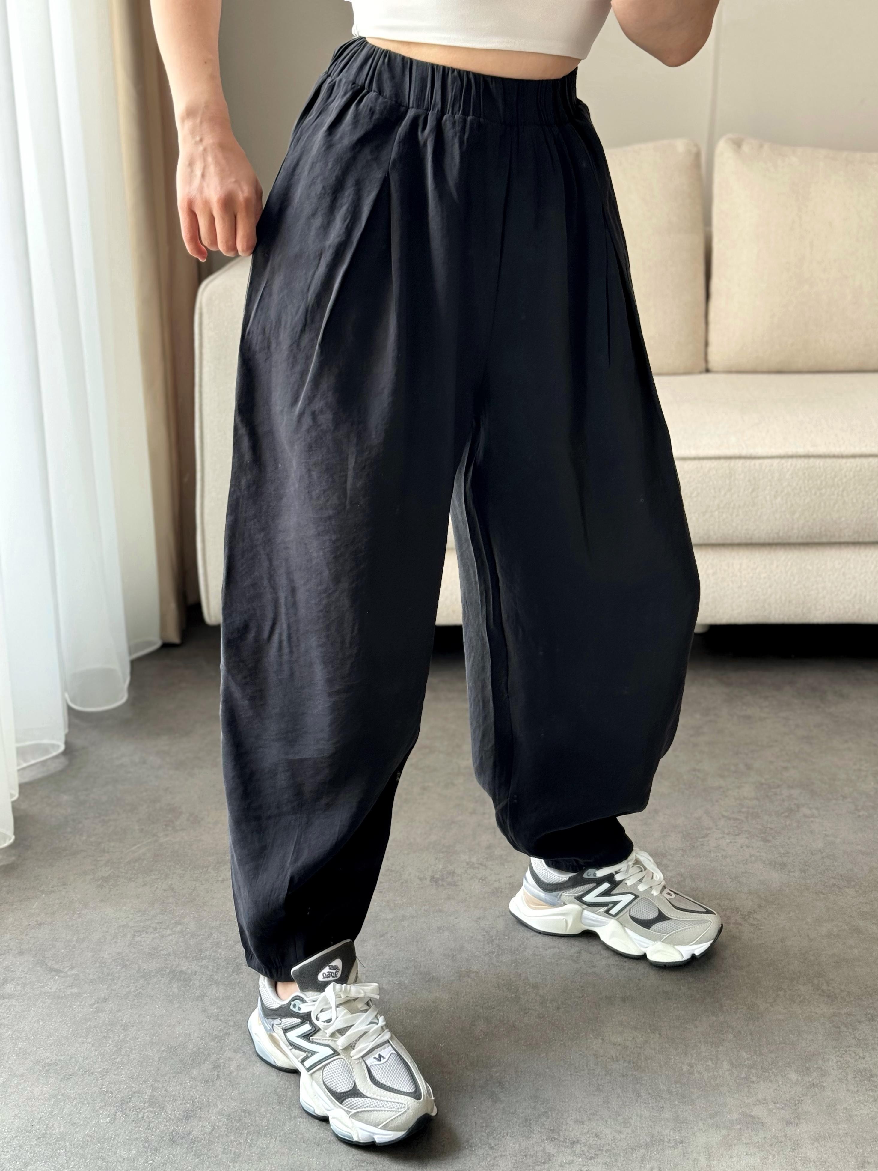 Beli Lastikli Jogger Pantolon - Siyah