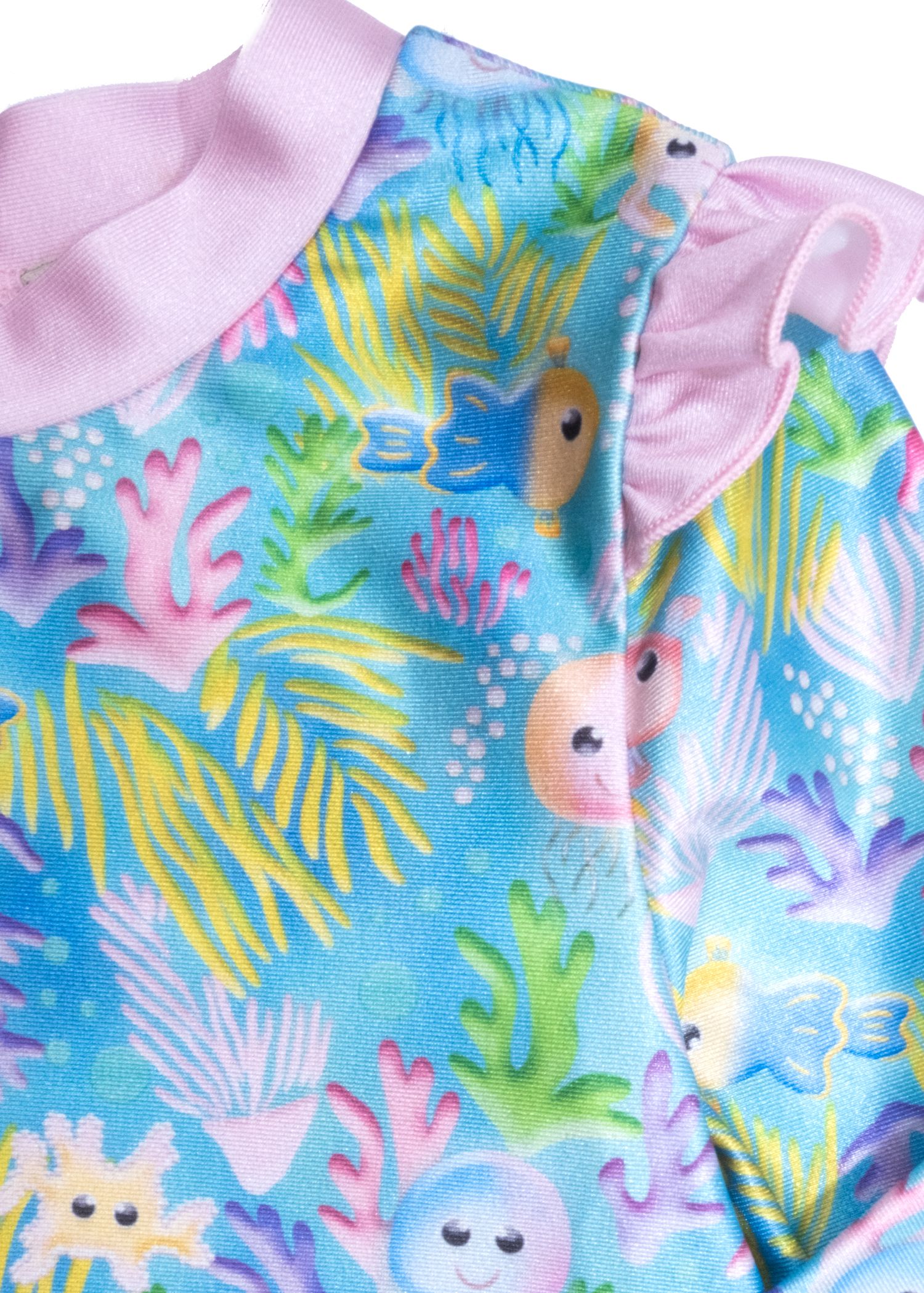 +50 UV Protection Long Sleeve Little Girl's Swimsuit