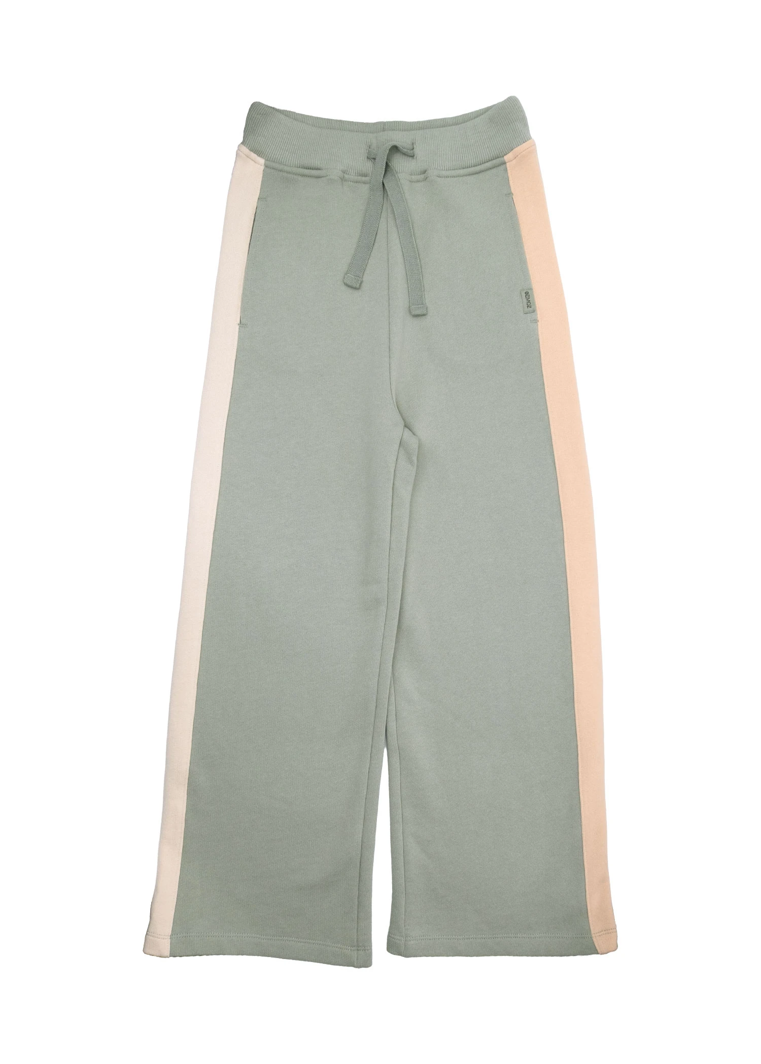 Organik Yanı Şeritli Yeşil Kışlık Kız Çocuk Eşofman Altı