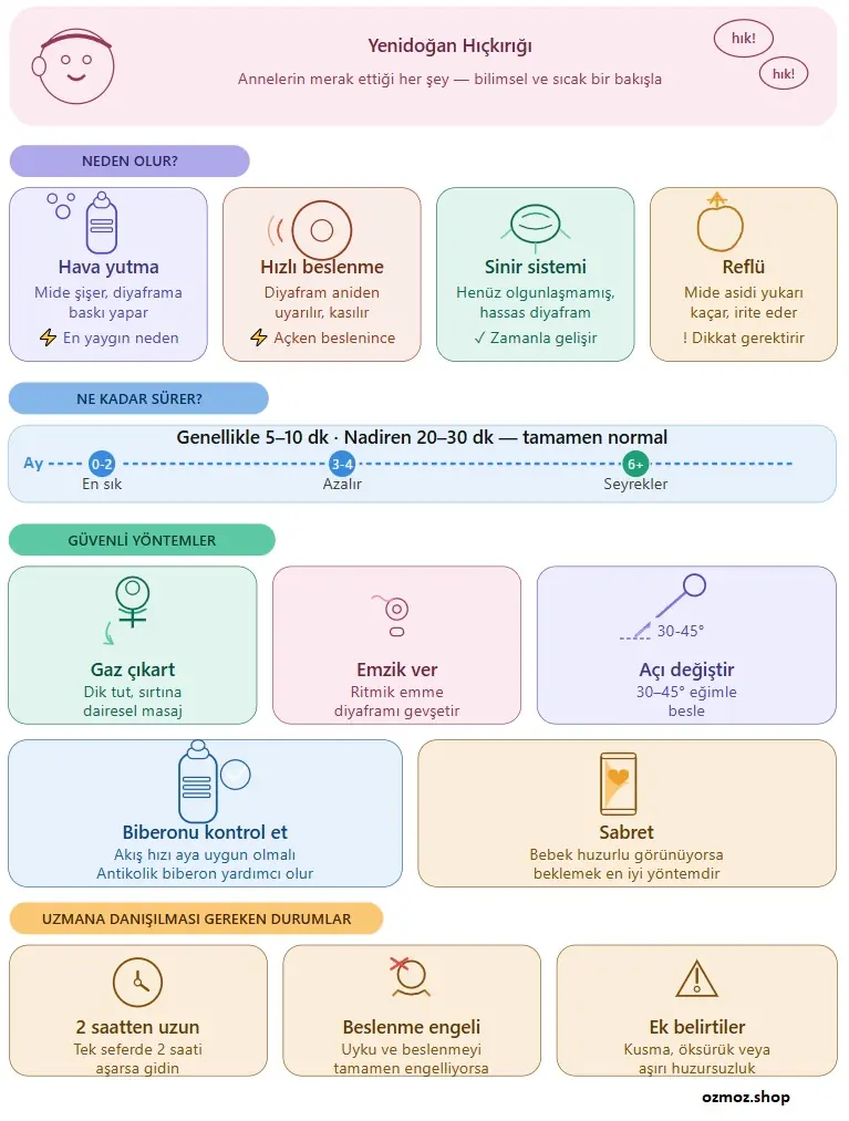 Hıçkırık neden olur? ne yapmalı? Hızlı bilgi için size özel infografiğimiz.