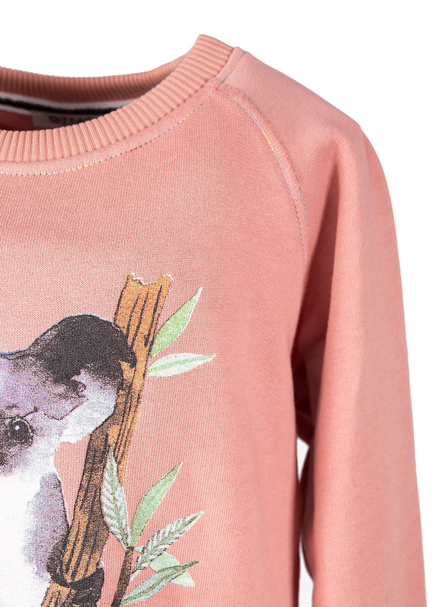 Organic Printed Pink Winter Girls' Sweatshirt