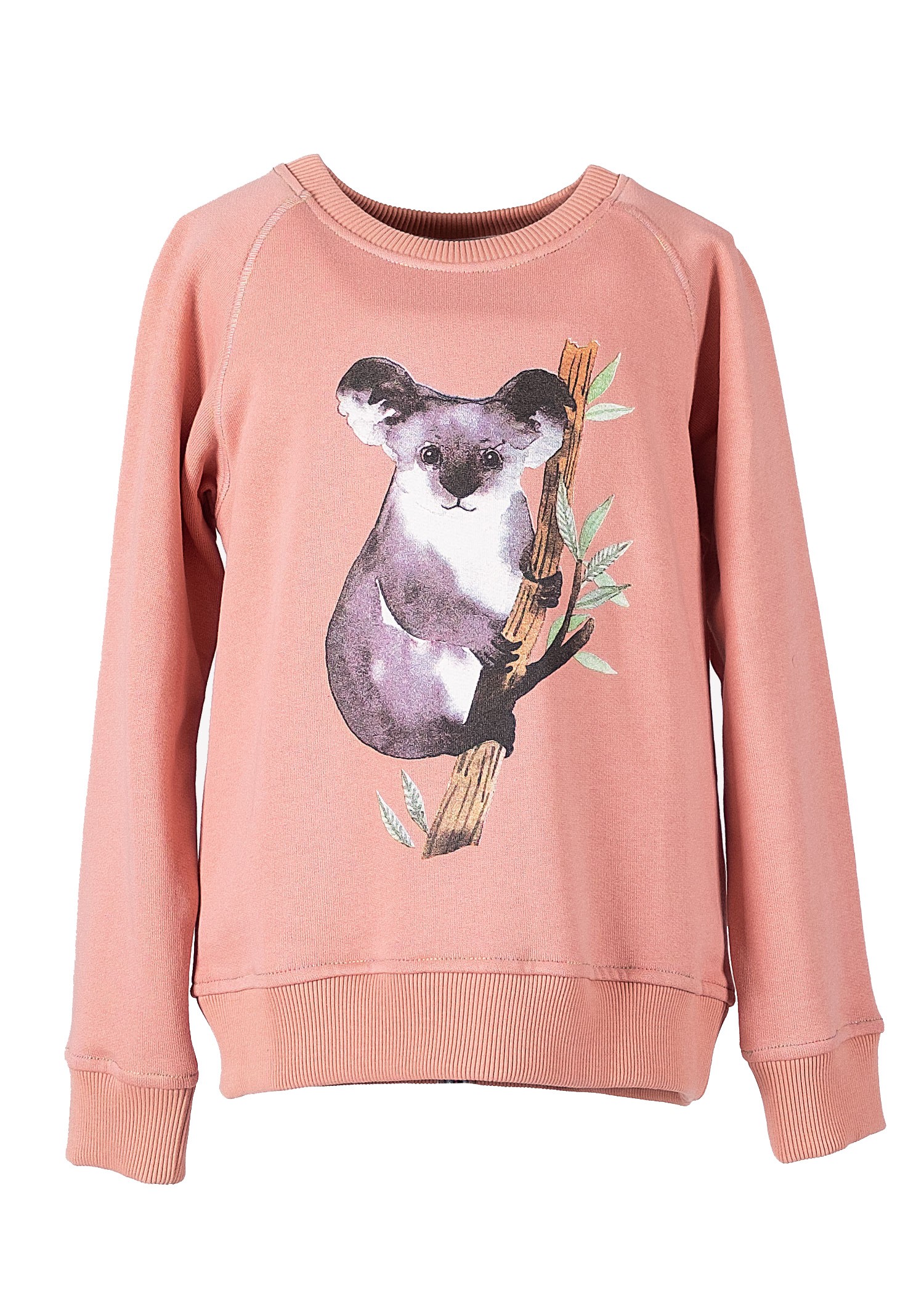 Organic Printed Pink Winter Girls' Sweatshirt