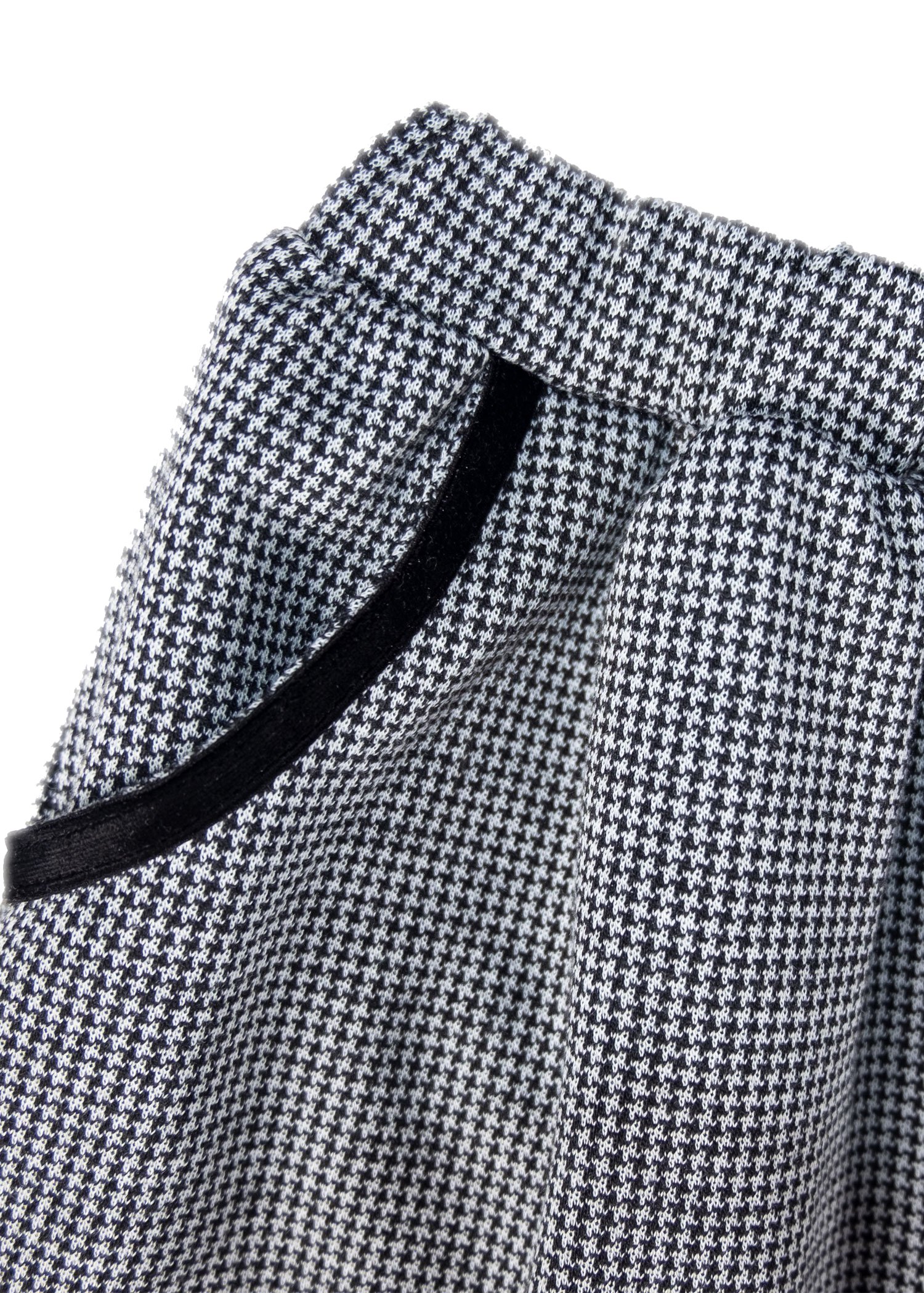 Velvet Piping Gray Gingham Winter Girl's Skirt