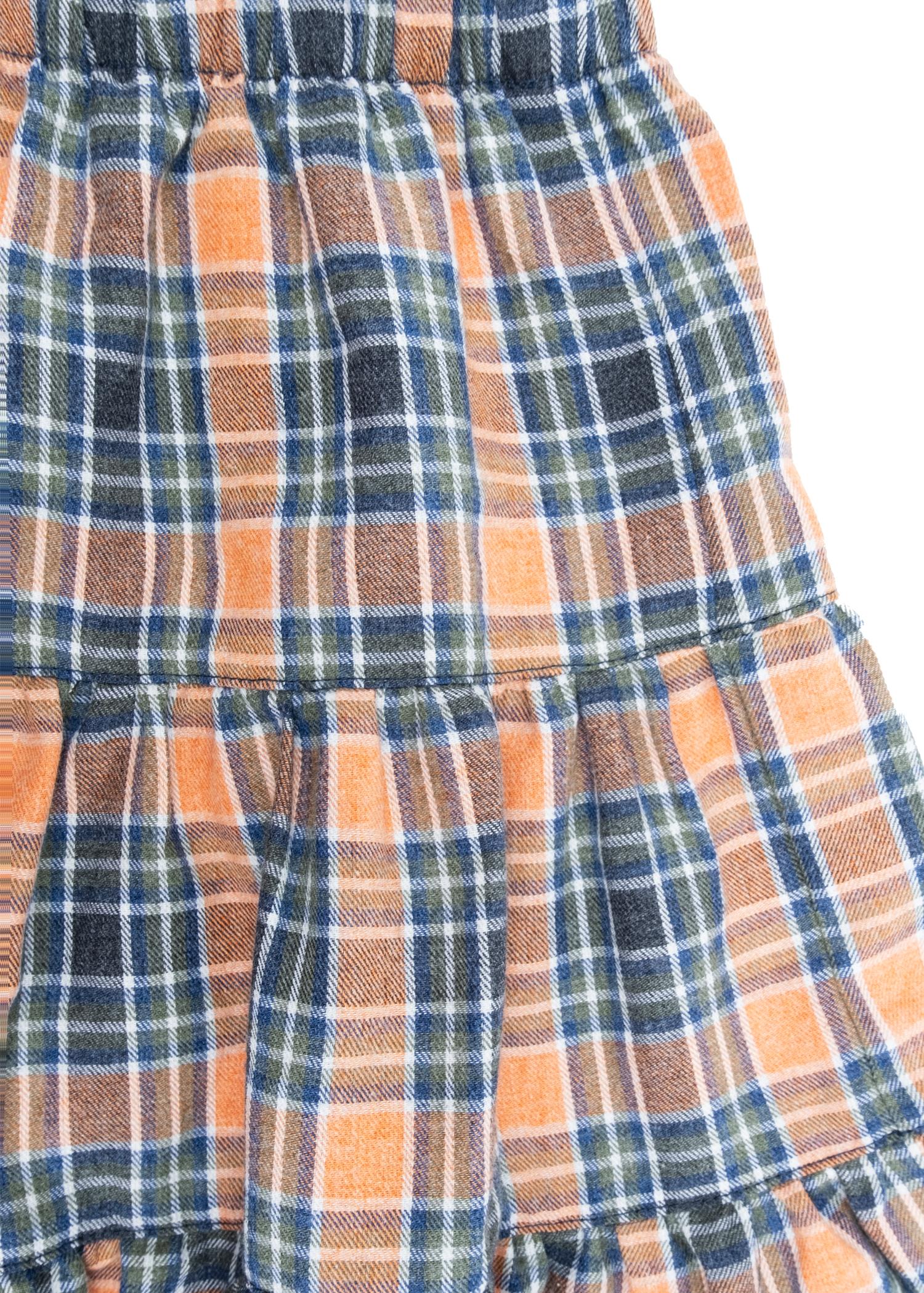 3 Layers Flounce Plaid Winter Girls Skirt