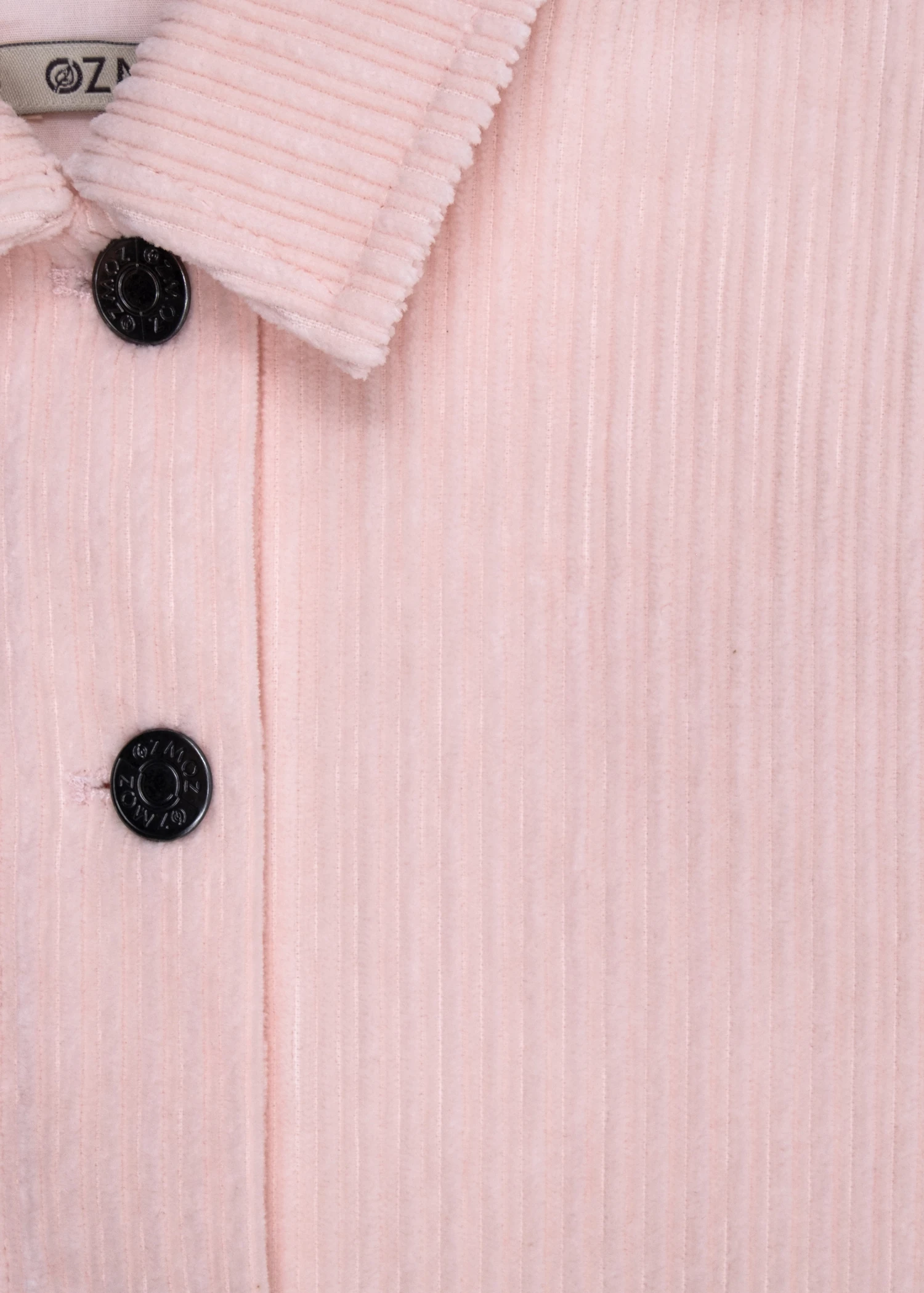 Kadife Klasik Pembe Kışlık Kız Çocuk Ceket