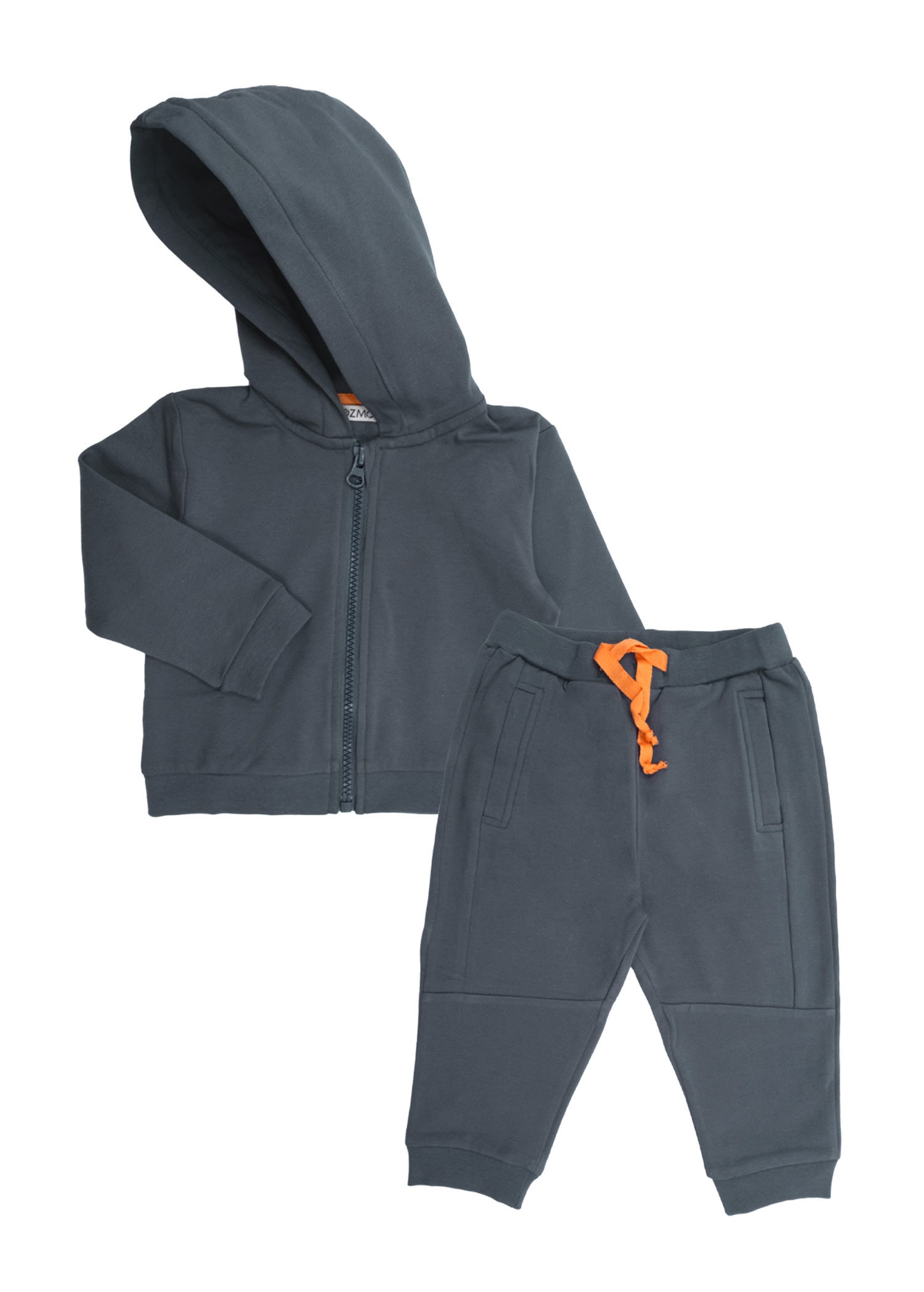 Hooded Zippered Khaki Winter Tiny Men's Tracksuit Set