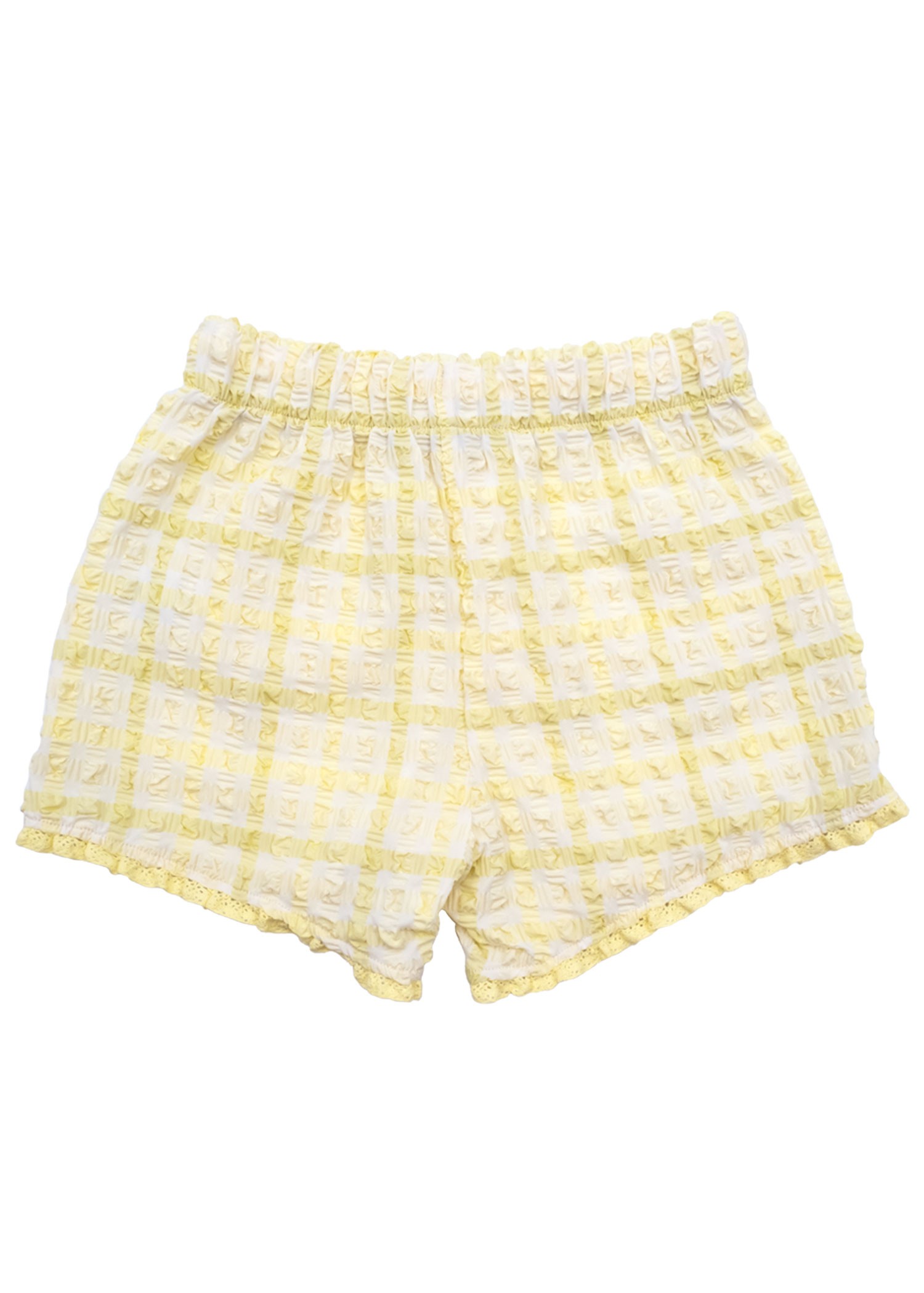 Recycle Special Woven Yellow Summer Girls' Shorts