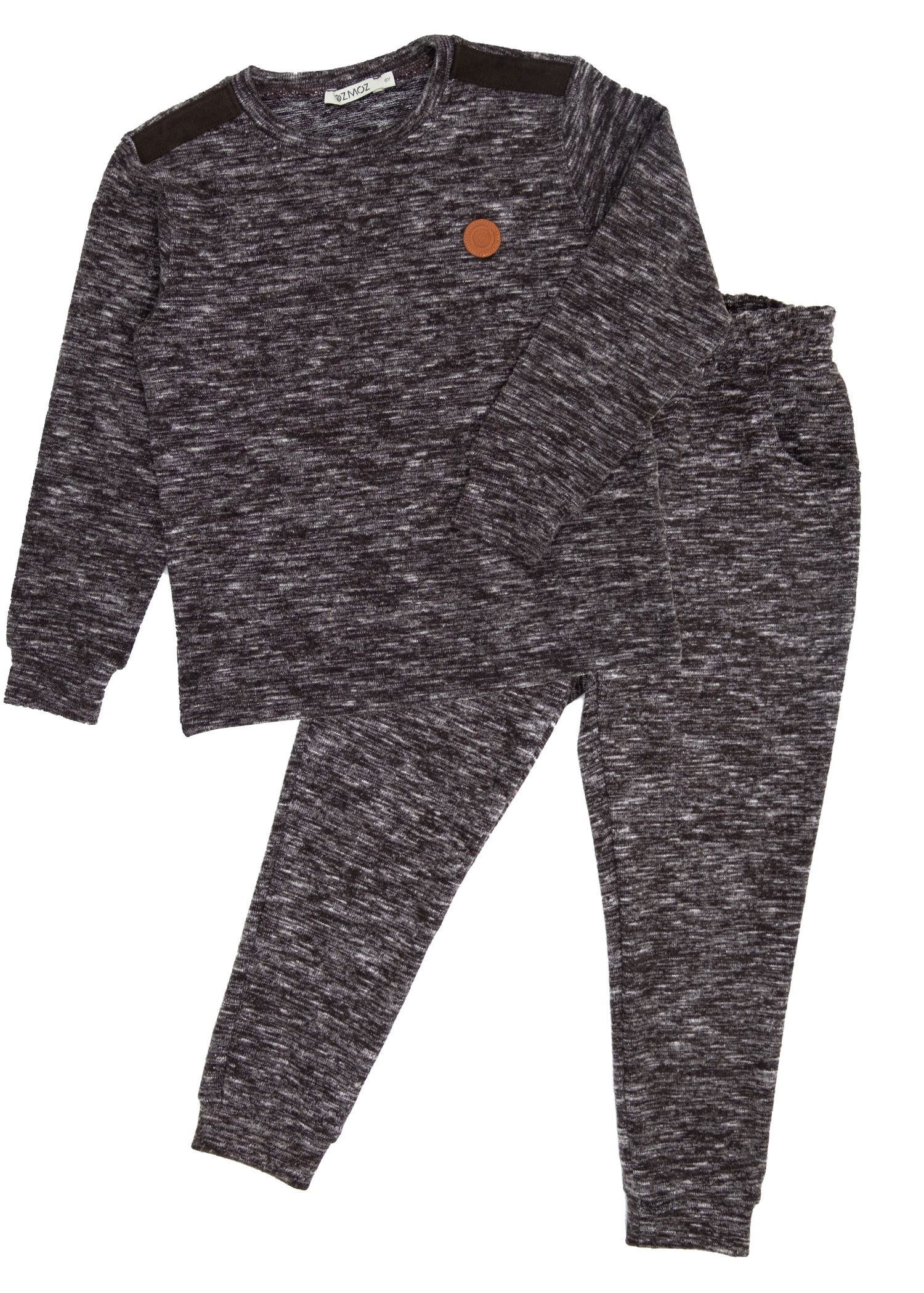 Soft Brown Winter Boys Tracksuit Set