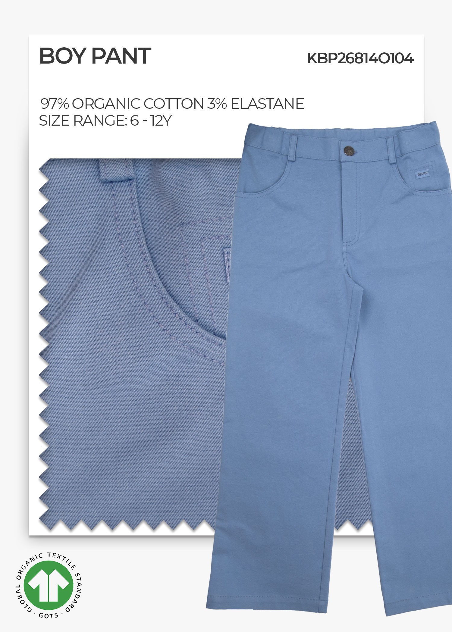 Organic Ashkeigh Blue Boy Pant